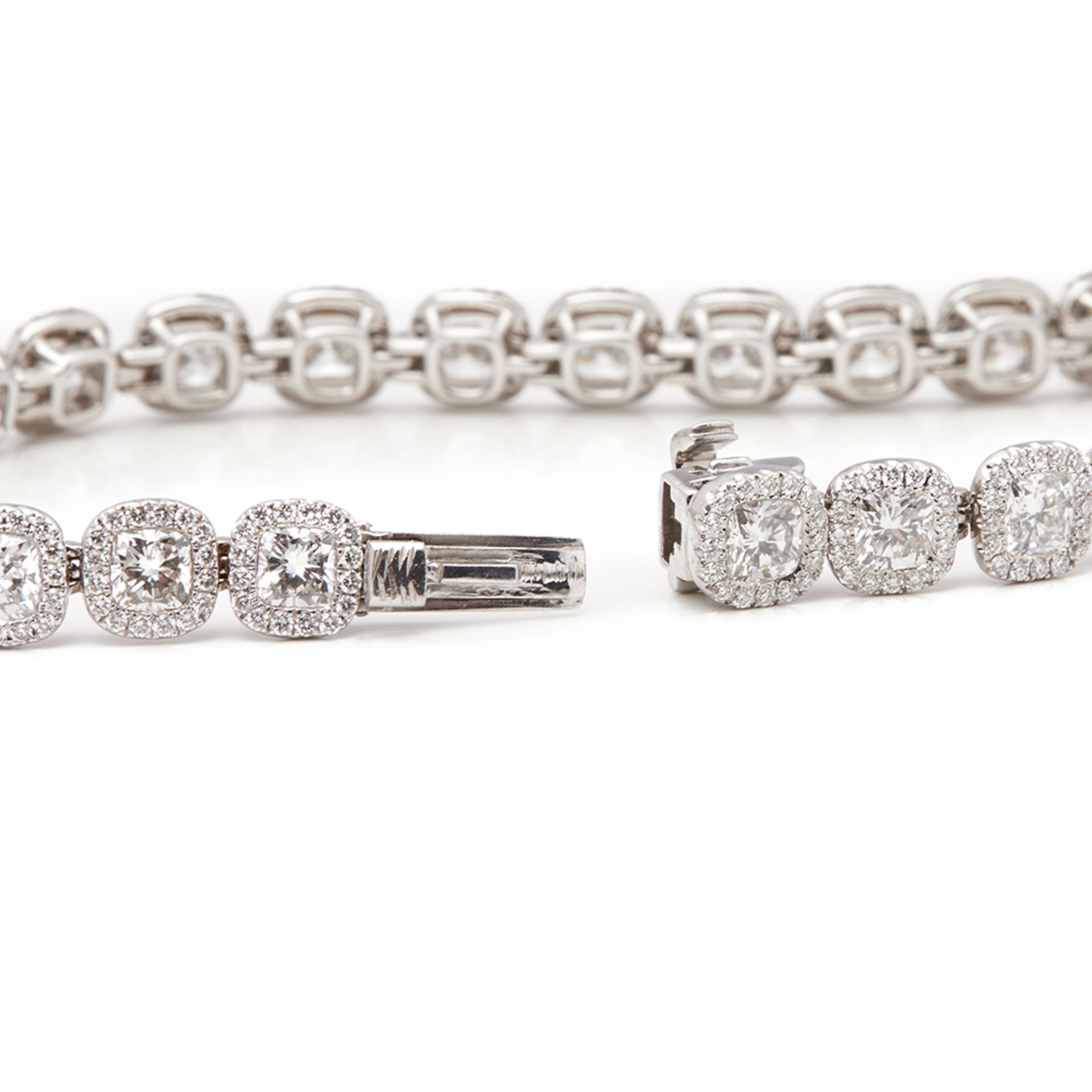 Platinum Cushion Cut 12.83ct Diamond Aura Bracelet - Image 5 of 8