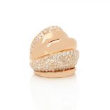 18k Rose Gold Icy Diamond Cocktail Jane Ring