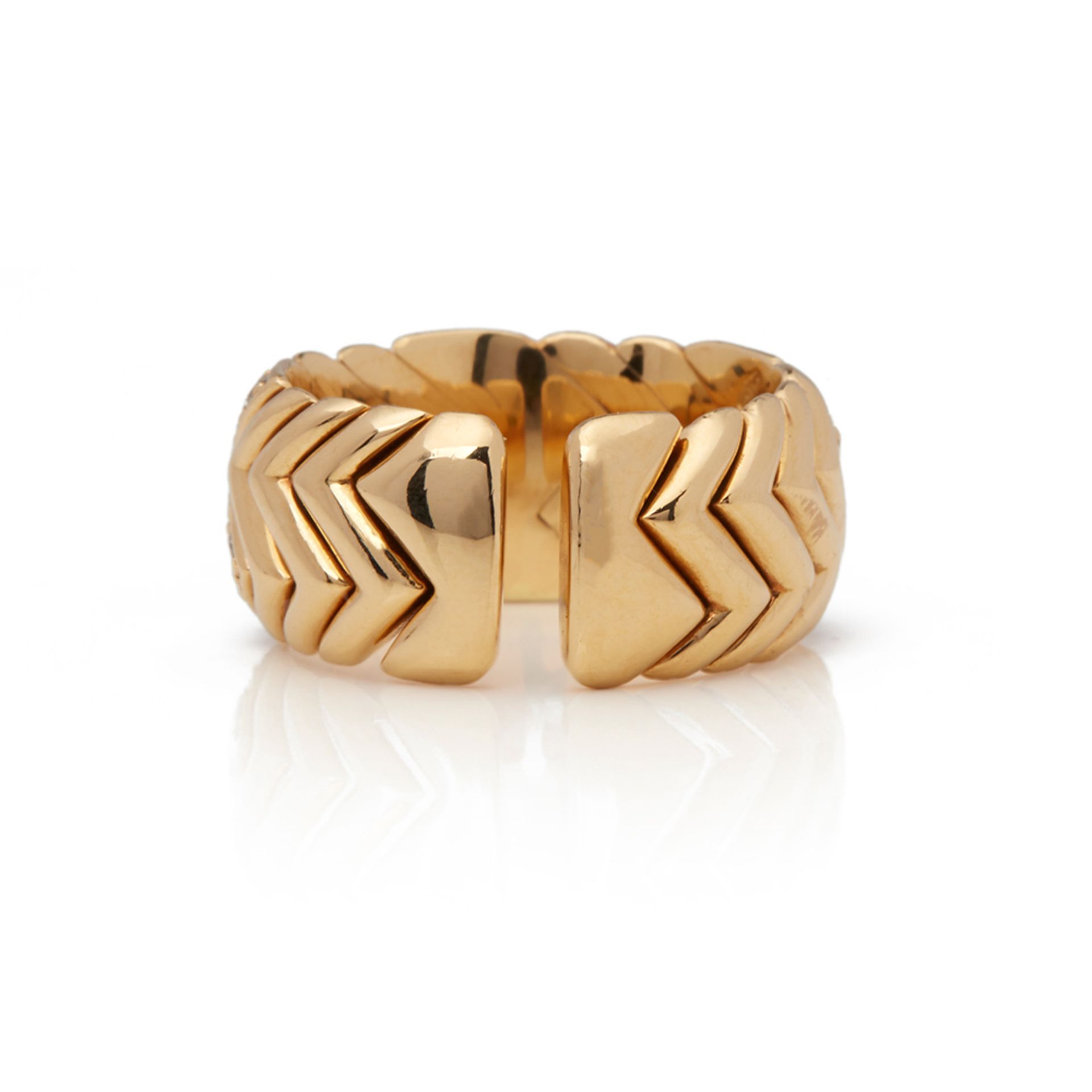 18k Yellow Gold Diamond Spiga Ring - Image 5 of 8