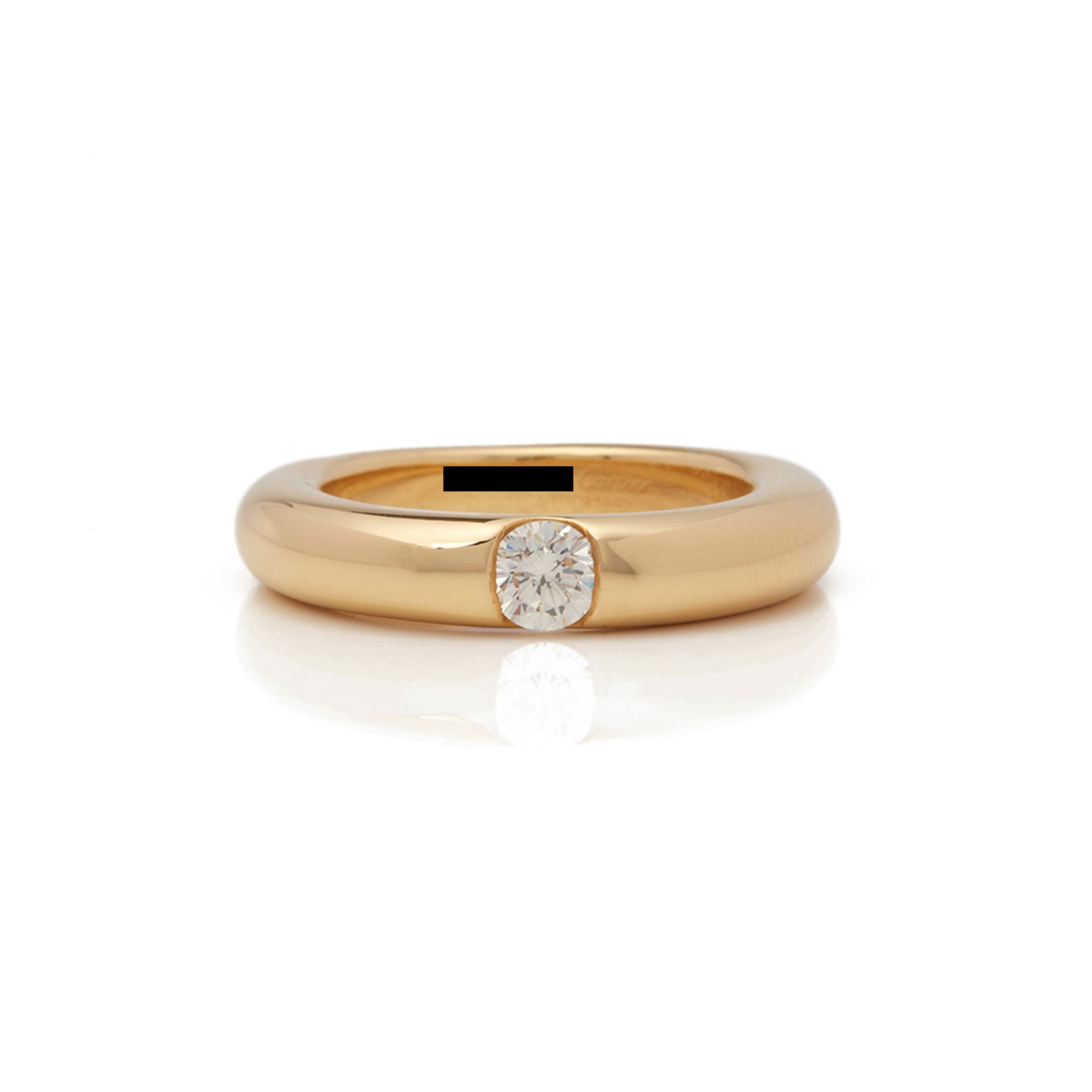 18k Yellow Gold Solitaire 0.25ct Diamond Ellipse Ring - Image 9 of 9