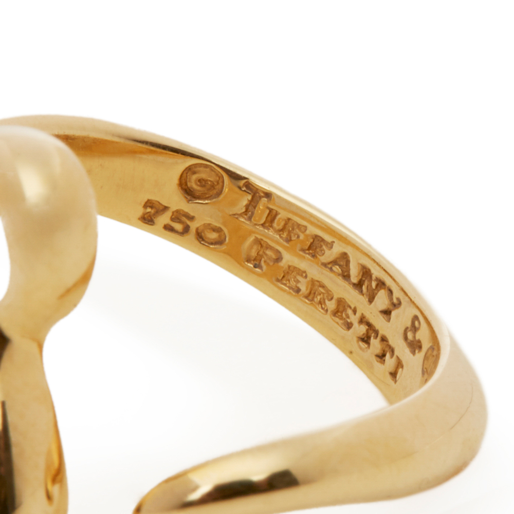 18k Yellow Gold Open Heart Elsa Peretti Ring - Image 3 of 8