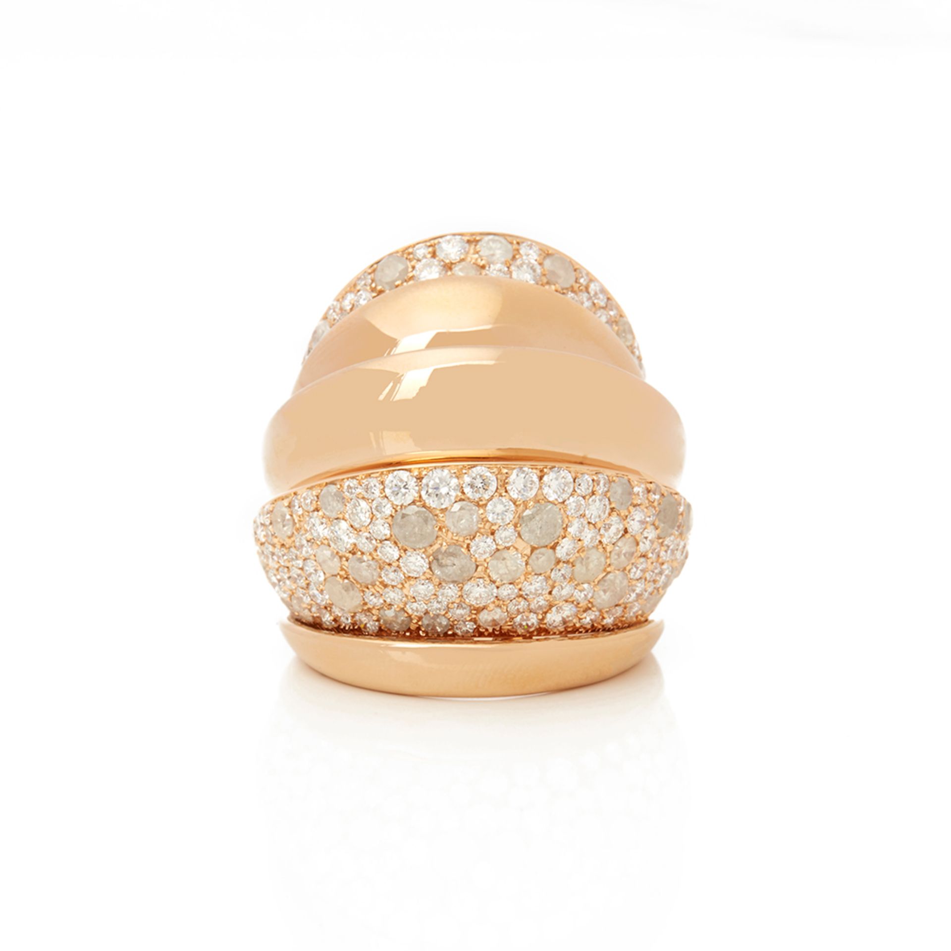 18k Rose Gold Icy Diamond Cocktail Jane Ring - Image 10 of 10