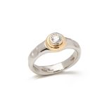 Platinum & 18k Yellow Gold Solitaire 0.45ct Diamond Paloma Picasso Ring