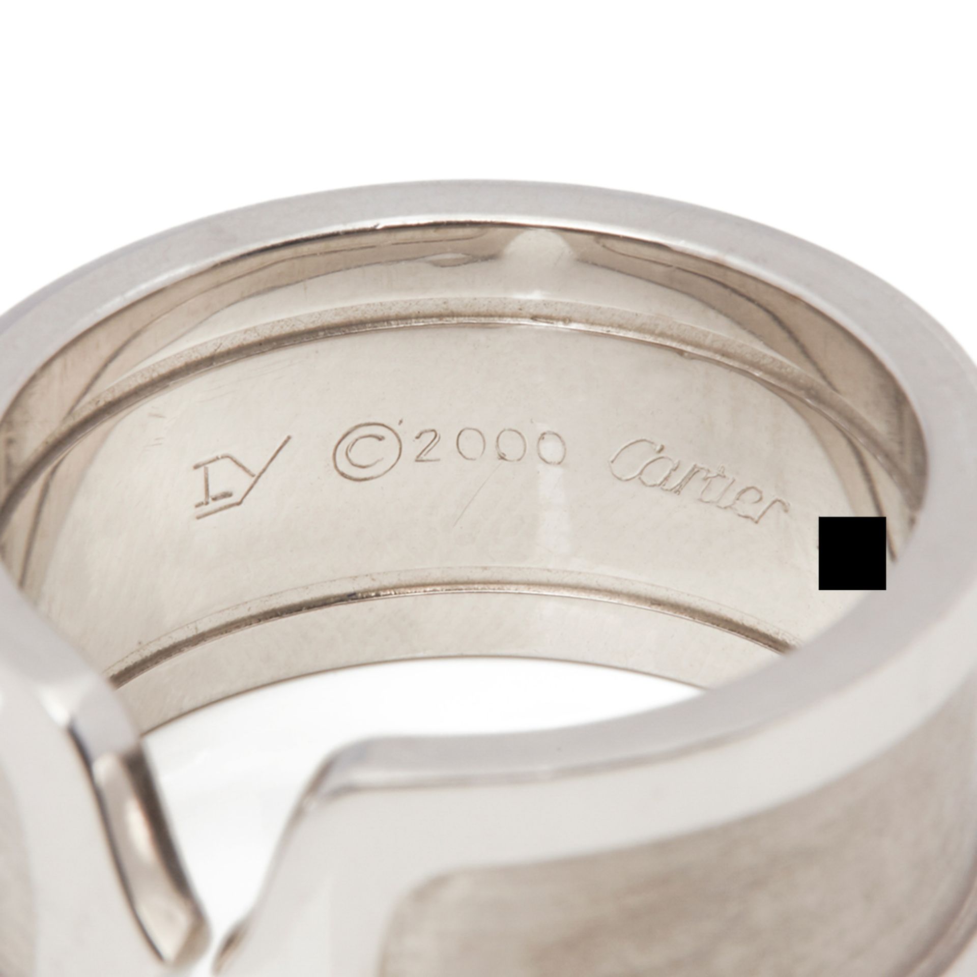 18k White Gold C De Cartier Ring - Image 5 of 9