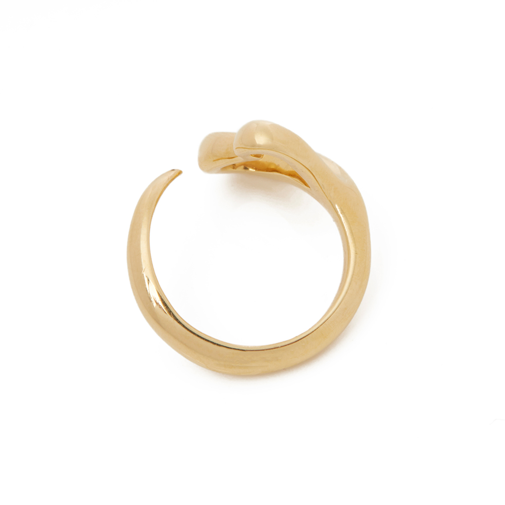 18k Yellow Gold Open Heart Elsa Peretti Ring - Image 5 of 8