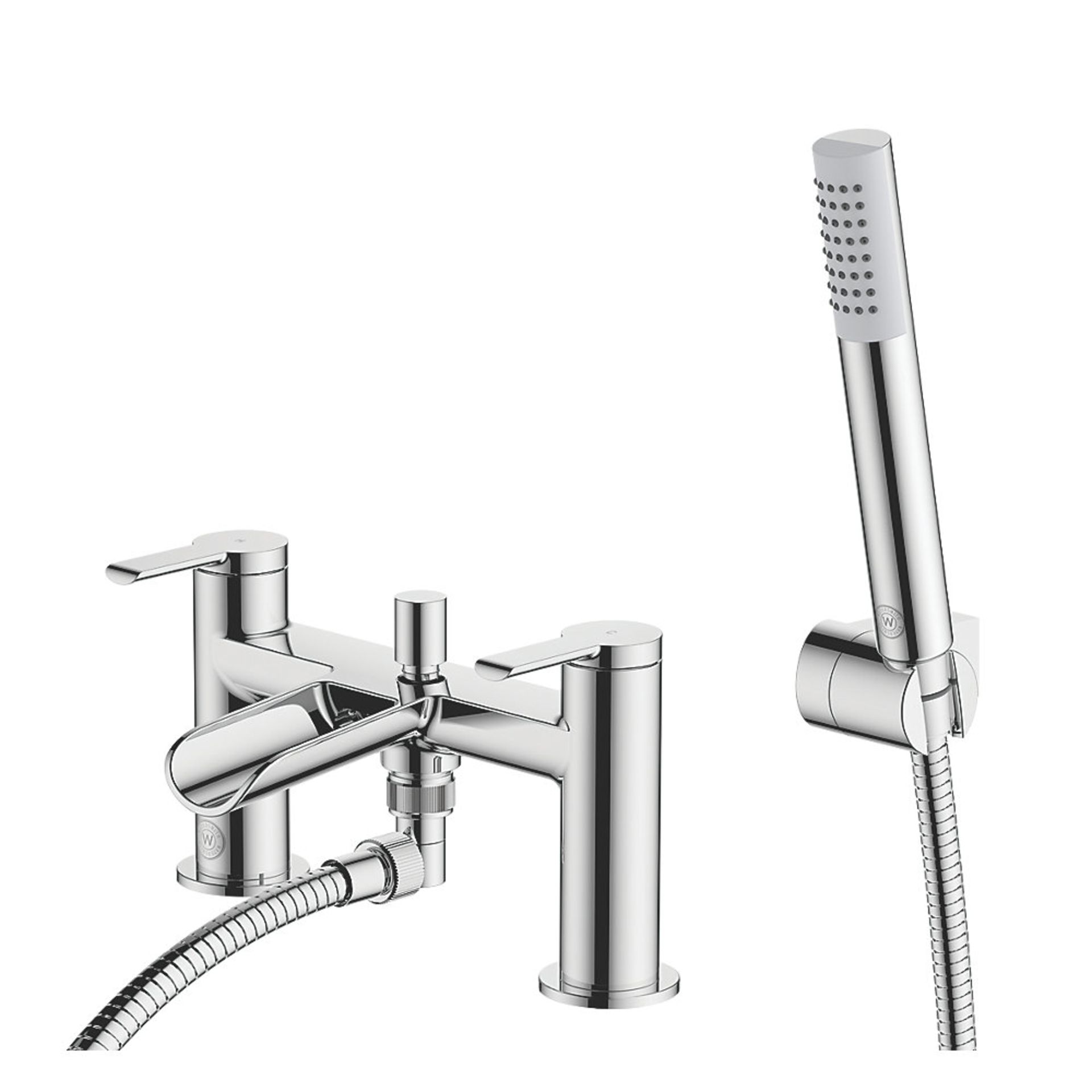 (XX74) Heritage Abbey Waterfall Deck-Mounted Bath/Shower Mixer Tap. Bath / shower mixer tap wit...