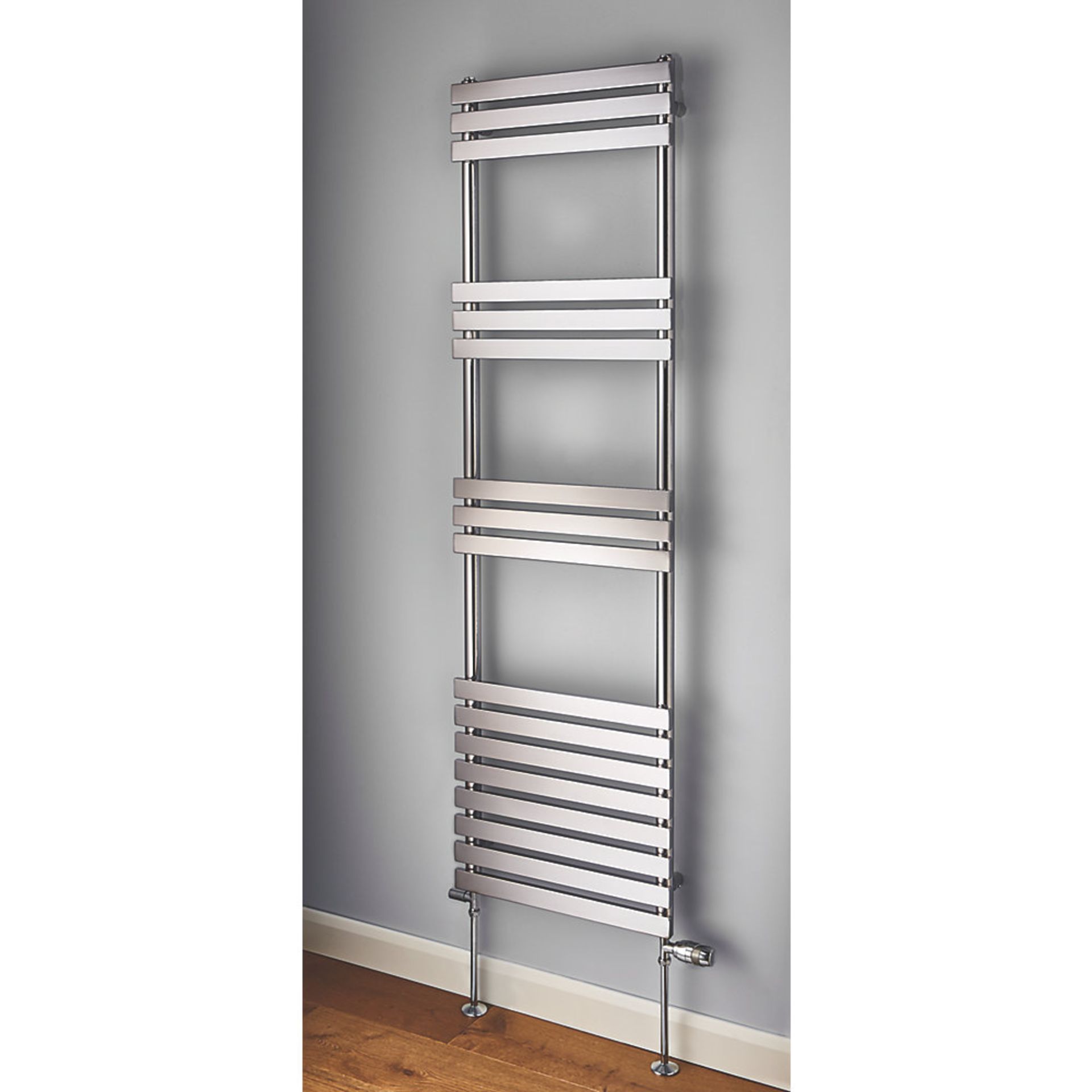 (XX56) 1700x500mm Towel Chrome Ladder Radiator. Steel construction with a gloss chrome finish. ...