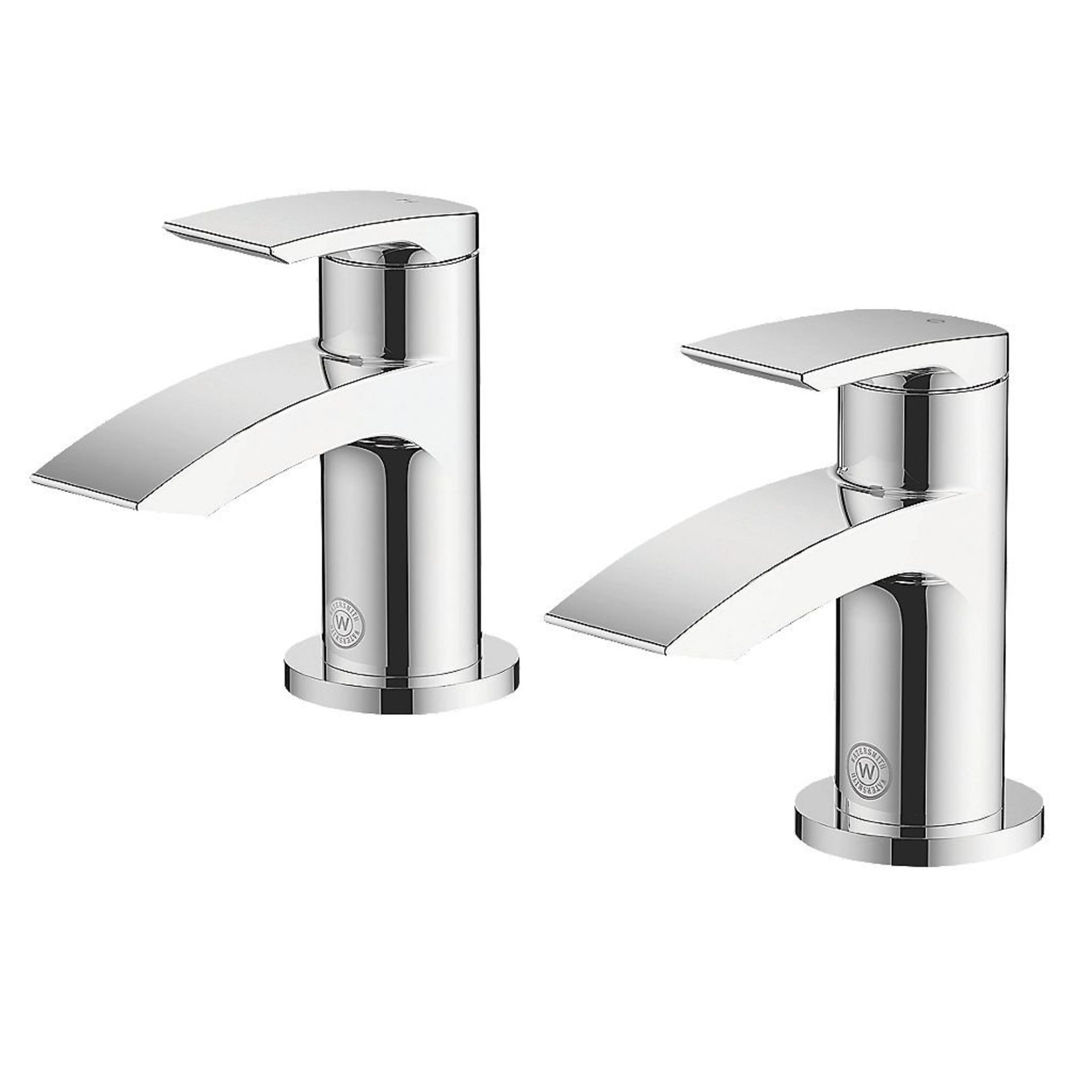(XX48) Heritage Wye Basin Taps Pair. 1/4 Turn Operation Suitable for High & Low Pressure Syste... - Image 2 of 2