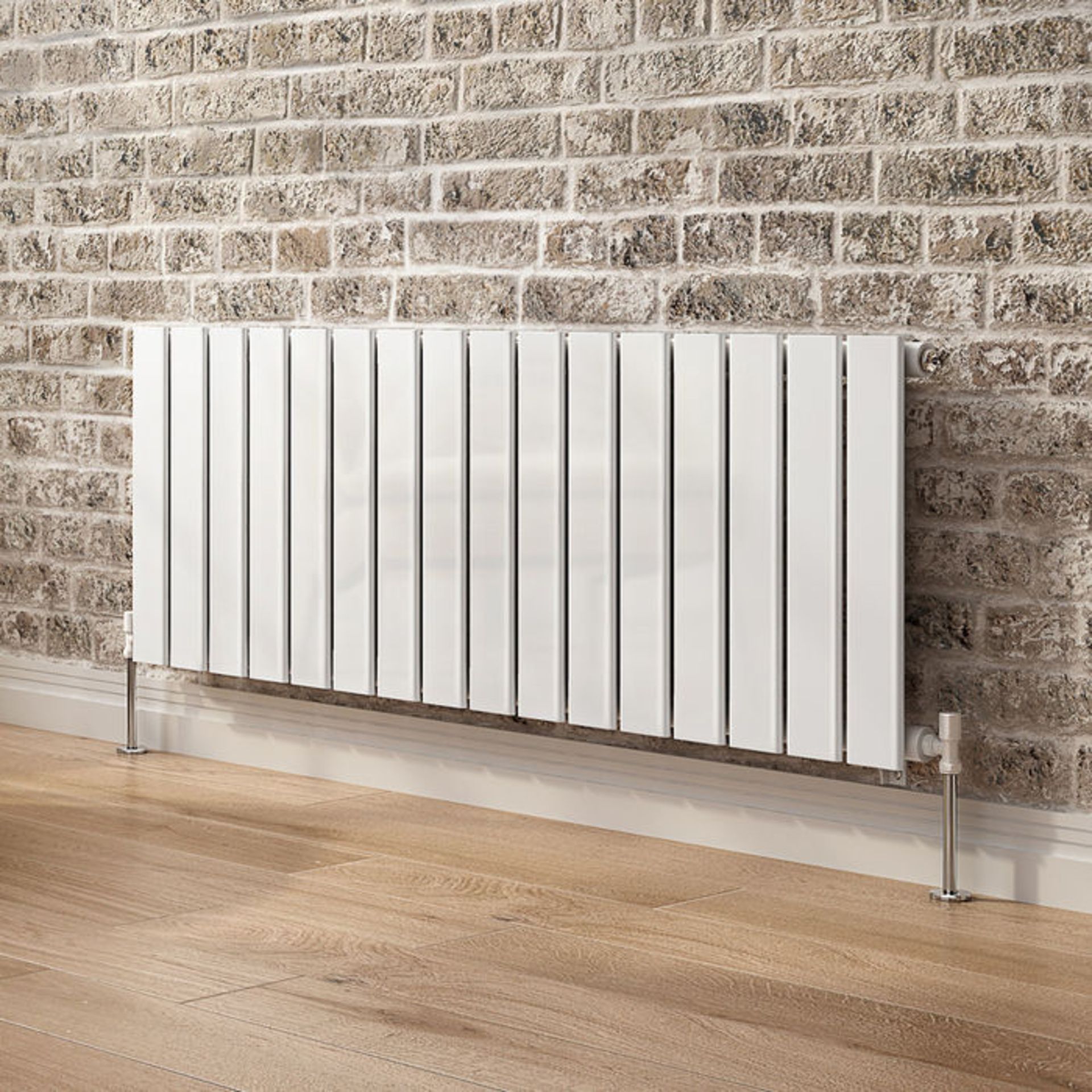635x1200mm Gloss White Single Flat Panel Horizontal Radiator. RRP £392.99. Our entire range of... - Image 2 of 4