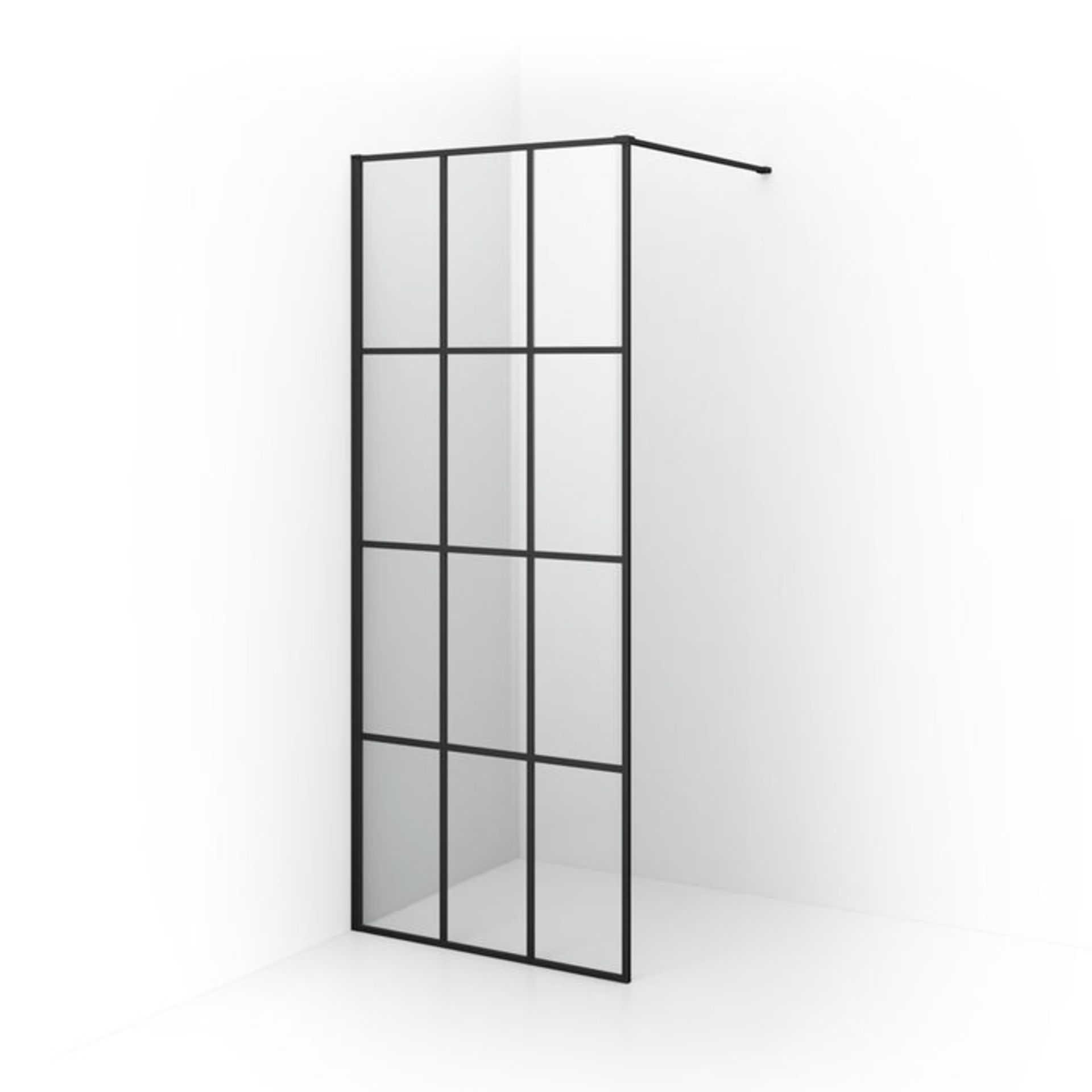 (XX23) 800mm - 8mm Designer Black Shoji Crittall Style Shower Screen. RRP £399.99. EasyClean c... - Image 3 of 3