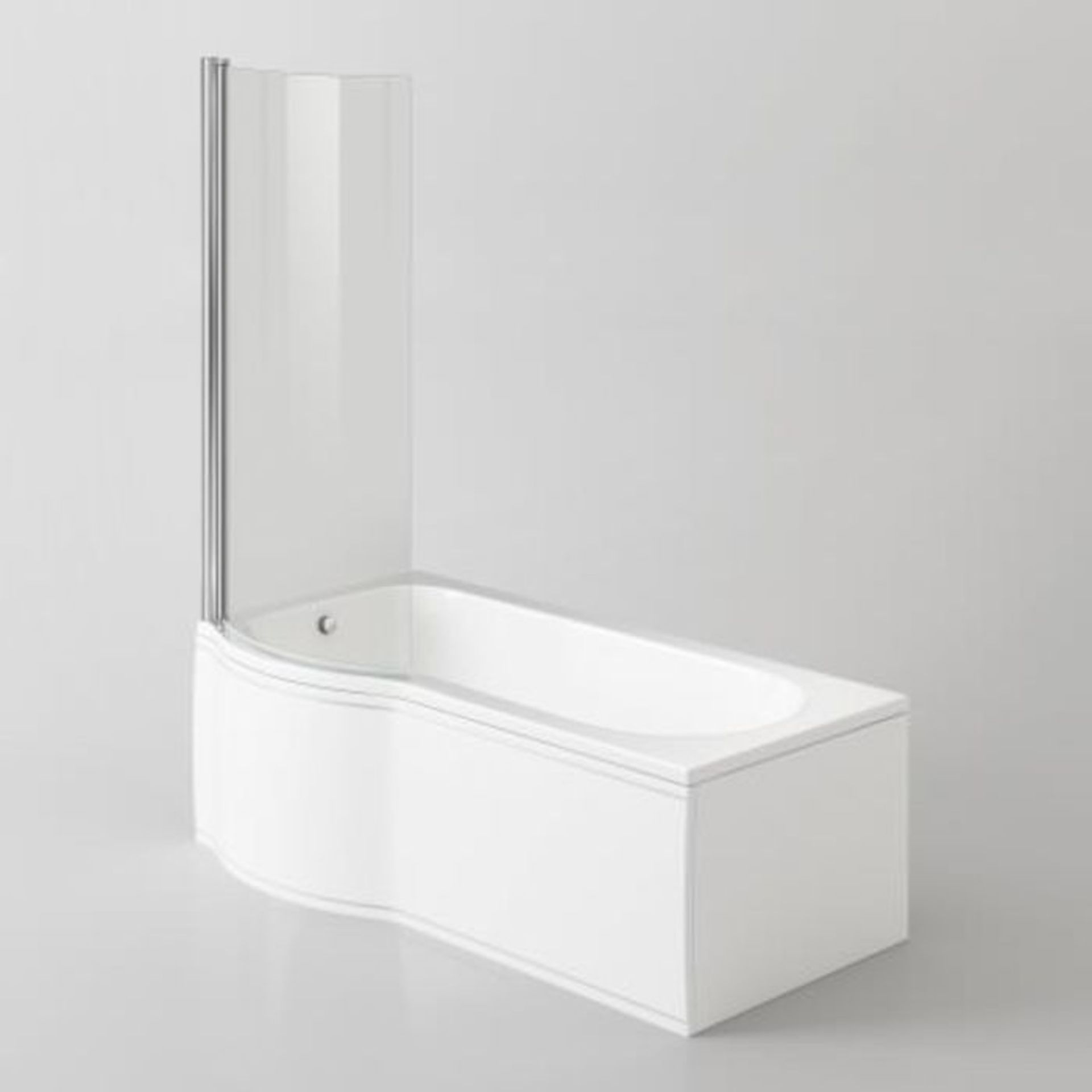 (XX4) 1500x800mm - Left Hand P-Shaped Bath with Screen & Front Panel. 5mm of high gloss acrylic... - Image 4 of 5