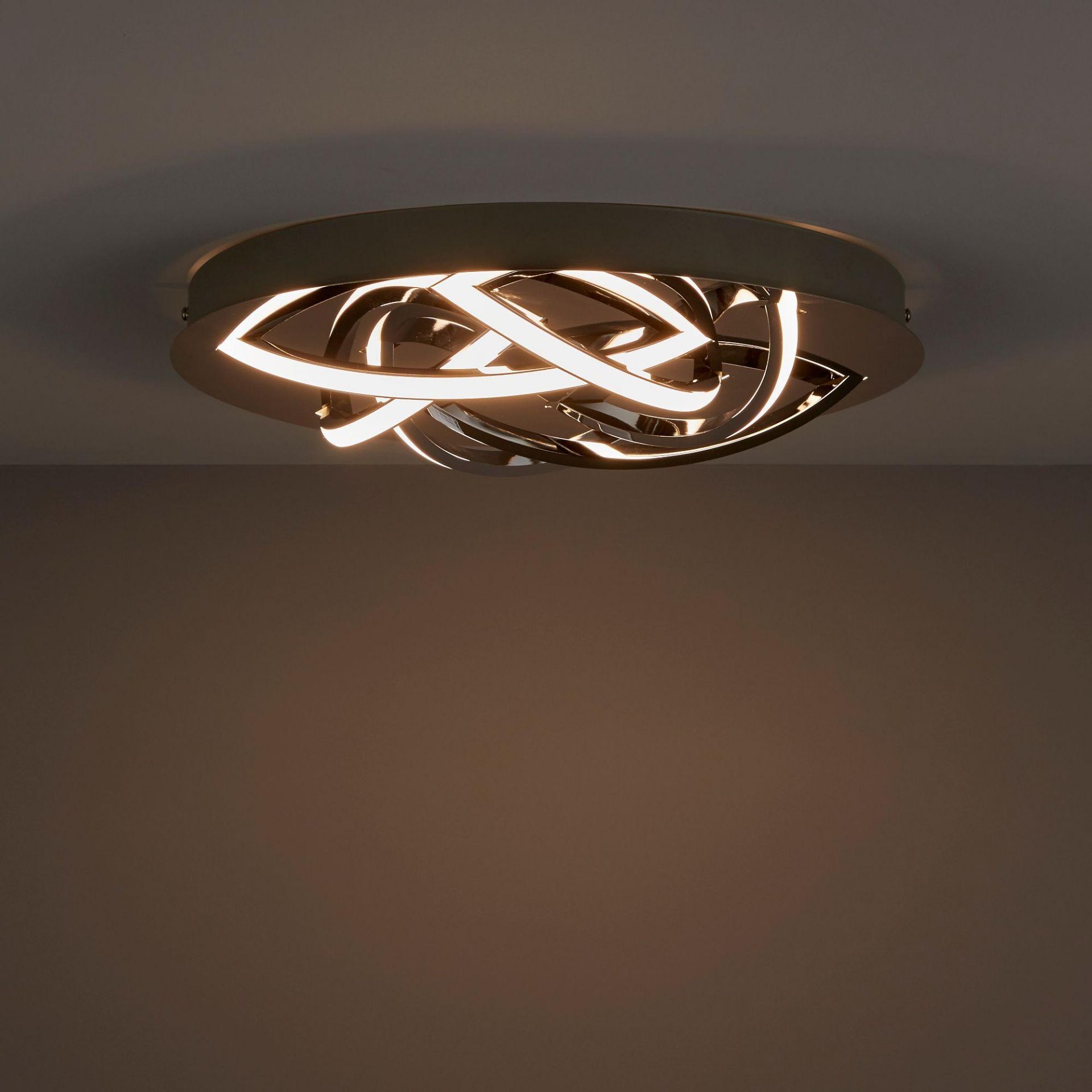(XX106) ORCUS CHROME EFFECT 6 LAMP CEILING LIGHT. This Orcus ceiling light fitting has a modern... - Image 2 of 4