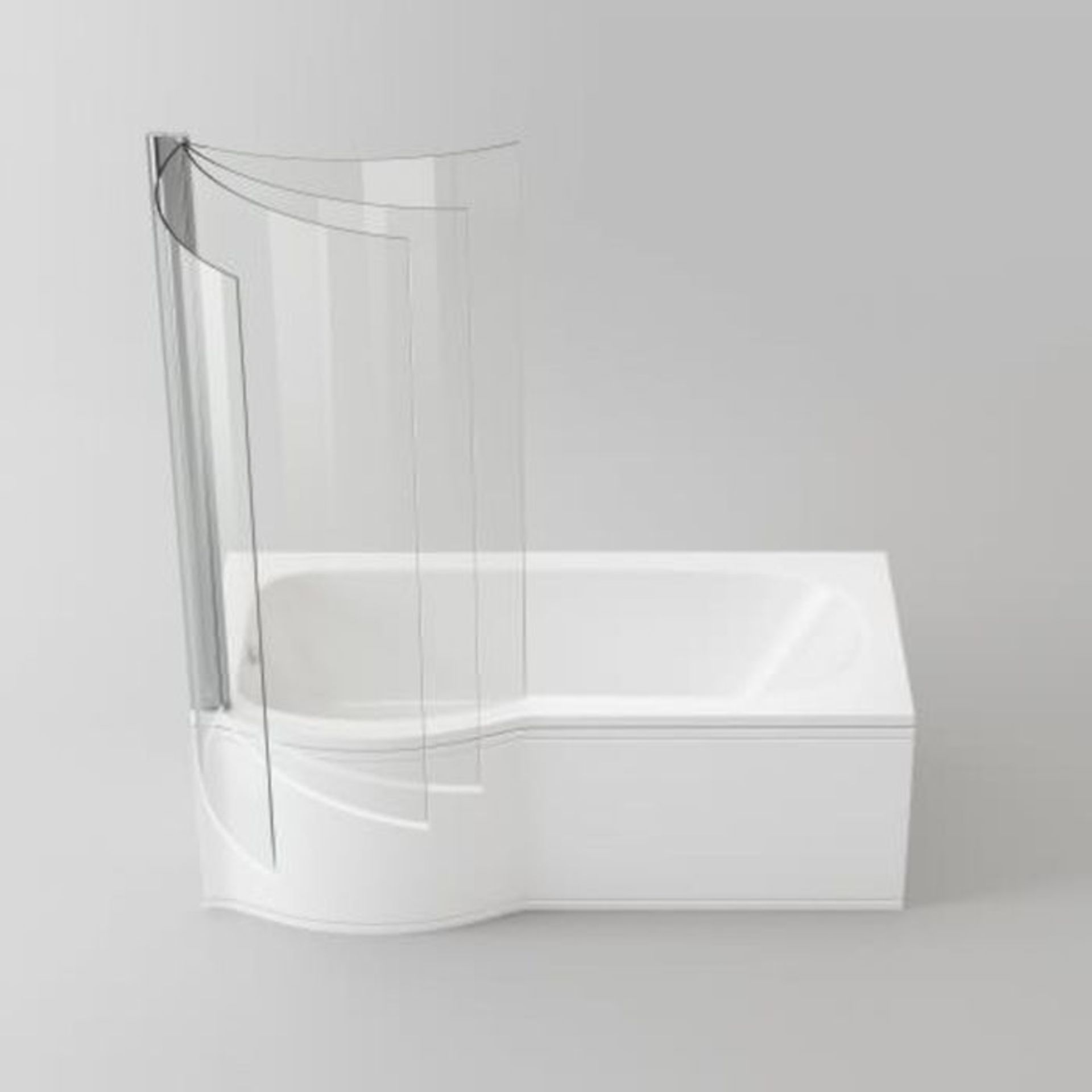 (XX4) 1500x800mm - Left Hand P-Shaped Bath with Screen & Front Panel. 5mm of high gloss acrylic... - Image 5 of 5