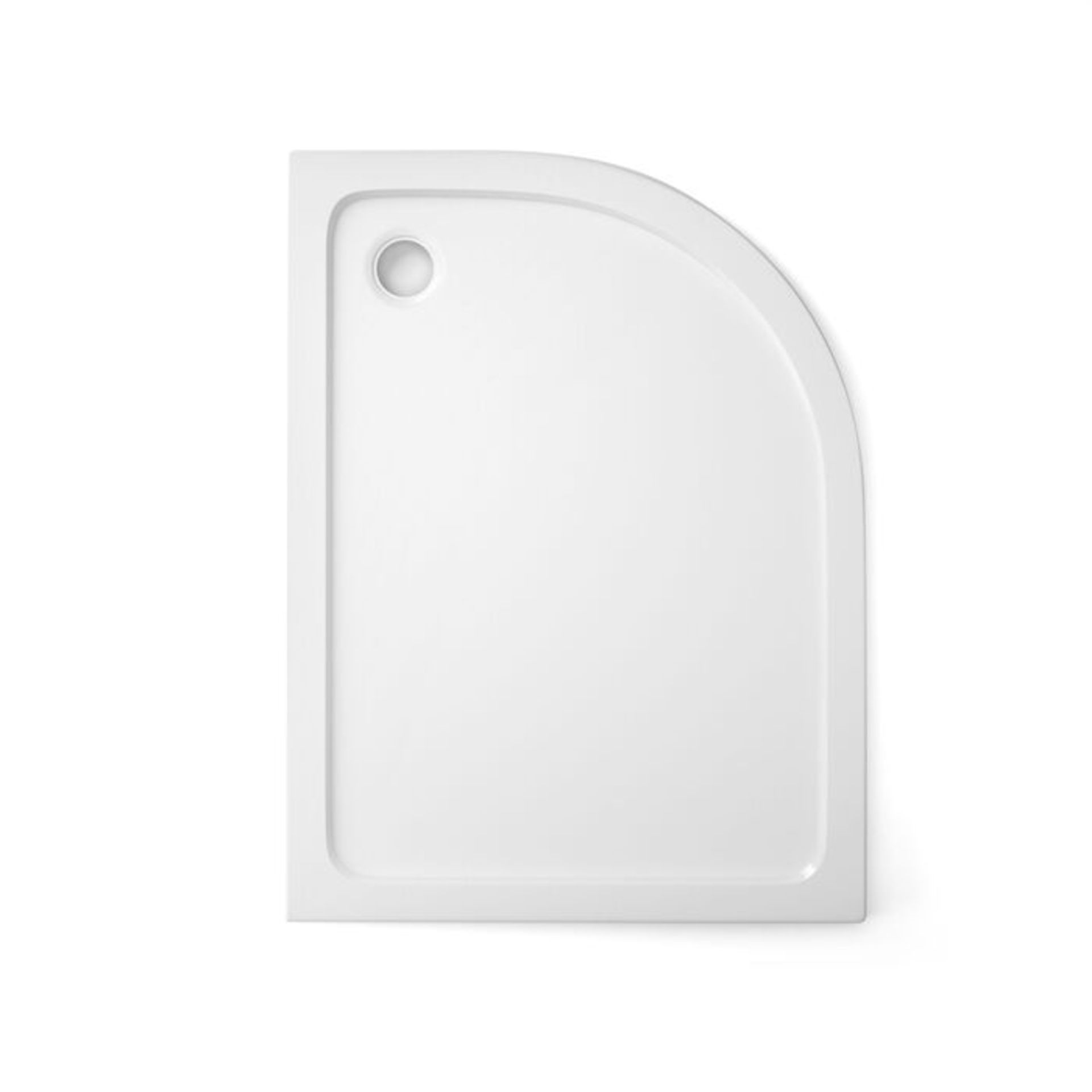 (AD137) 1200x900mm Offset Quadrant Ultra Slim Stone Shower Tray - Right. Low profile ultra slim - Image 2 of 2