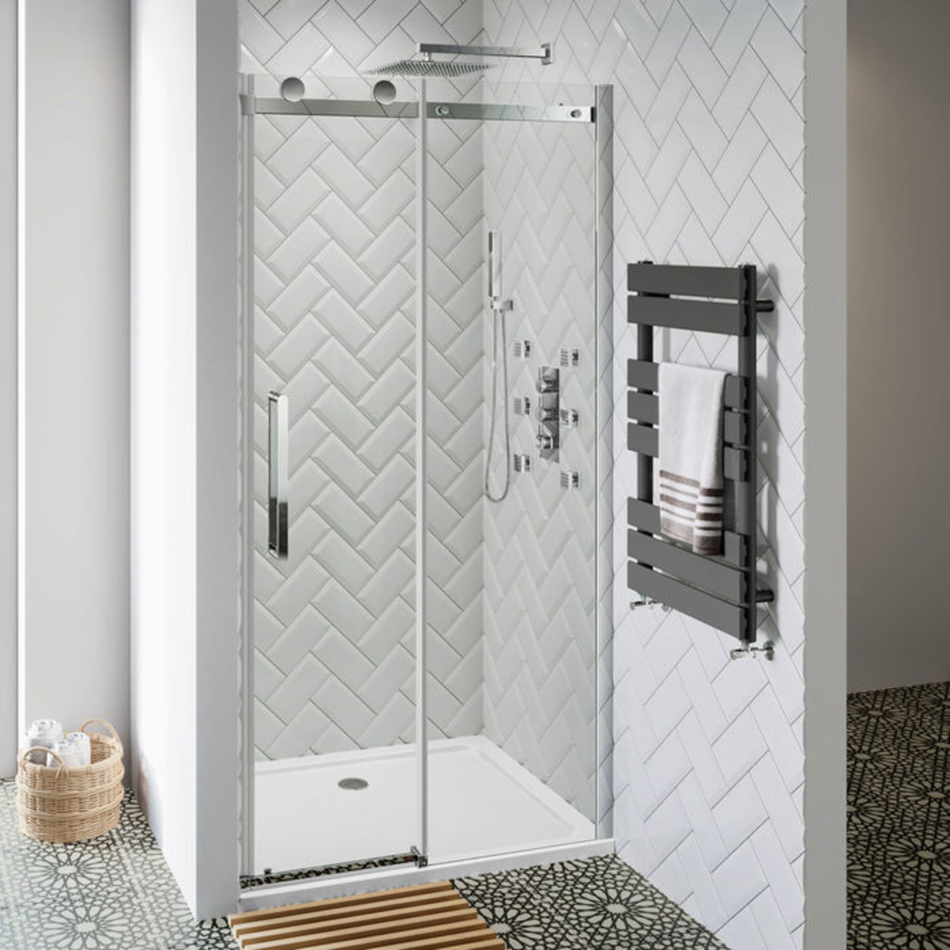 (XX6) 1000mm - 10mm - Premium Frameless EasyClean Sliding Shower Door. RRP £430.99. 10mm Briti... - Image 2 of 5