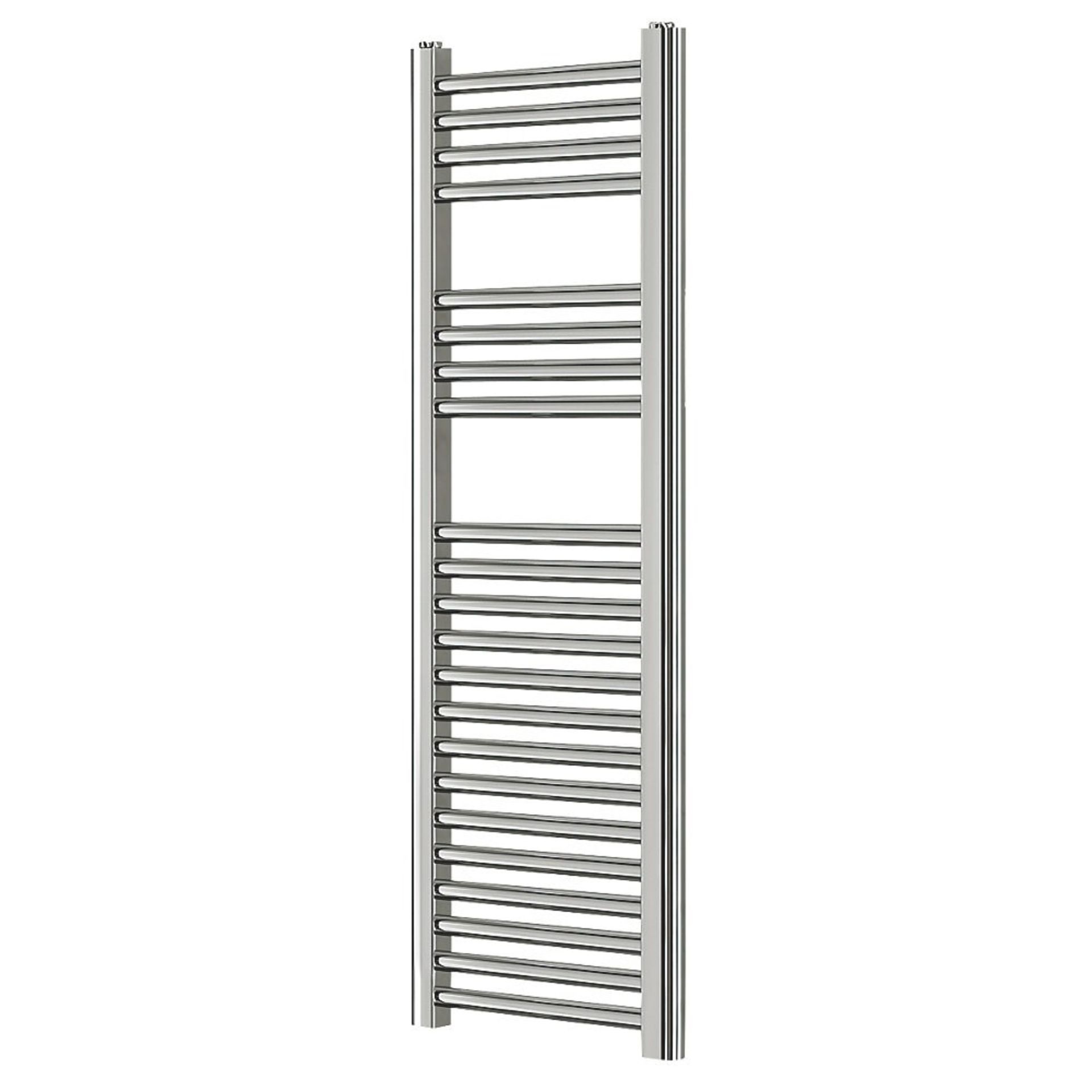 (OS132) 1100 X 300MM FLAT LADDER TOWEL RADIATOR CHROME. High quality chrome-plated steel - Image 2 of 2