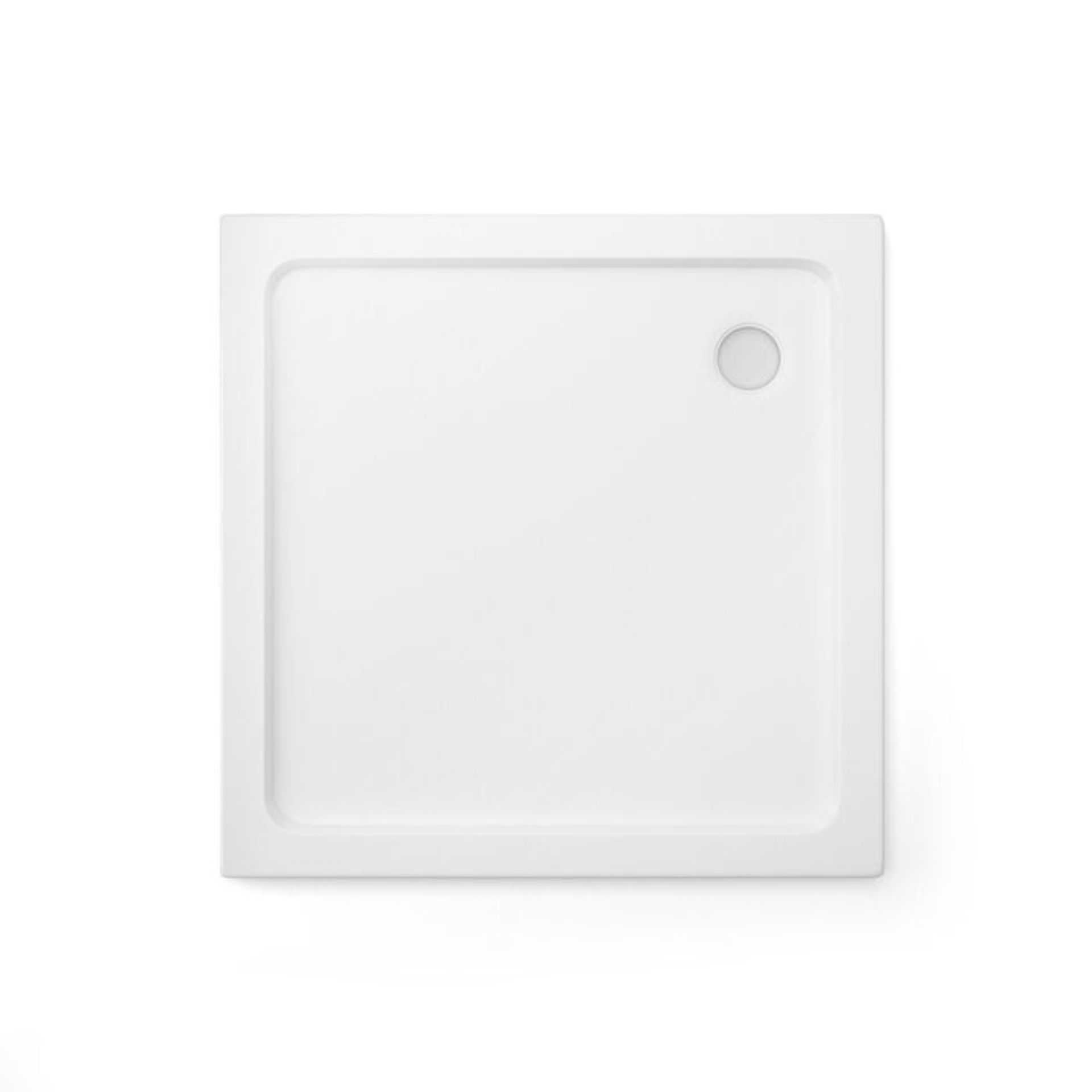 (DW205) 900x900mm Square Ultra Slim Stone Shower Tray. Low profile ultra slim design Gel coate...