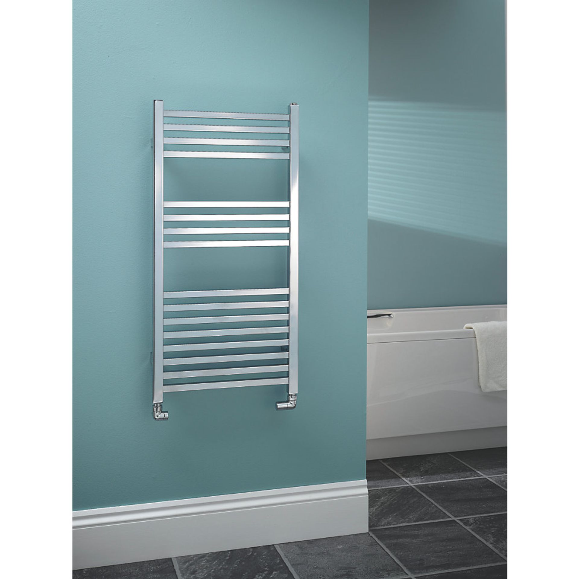 (XX117) 700x400mm KUDOX DESIGNER TOWEL RADIATOR CHROME. RRP £139.99. High quality, chrome-plat...