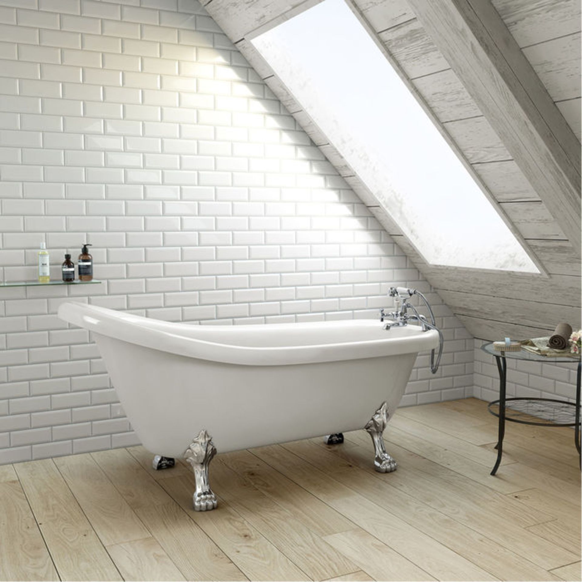 (DW10) 1550mm Cambridge Traditional Roll Top Slipper Bath - Dragon Feet. RRP £699.99. Bath man... - Image 3 of 4