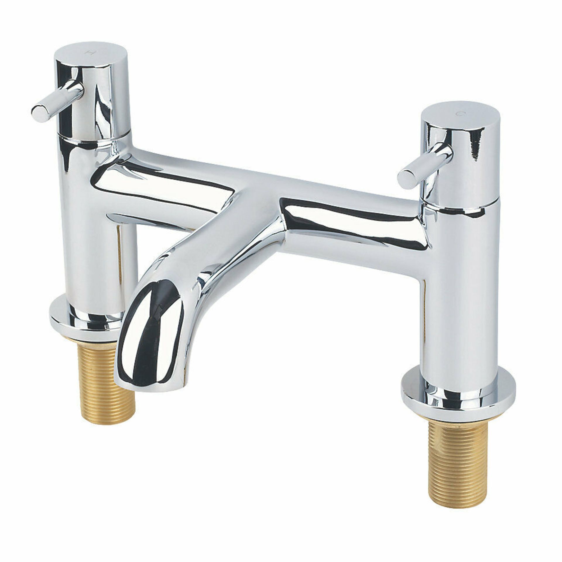 (XX127) Swirl Ola Bath Filler Tap Deck Mounted Mixer Chrome. _ Turn Operation Suitable for Hi...