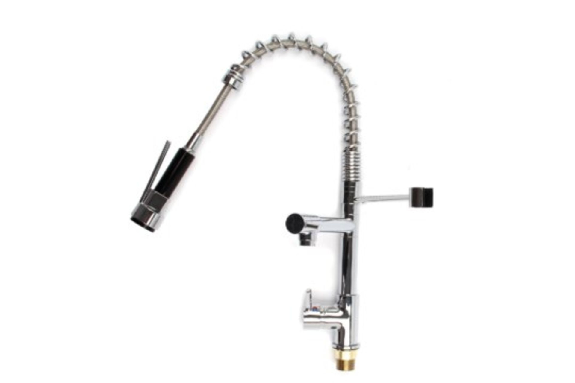 (QW222) Bentley Modern Monobloc Chrome Brass Pull Out Spray Mixer Tap. RRP £349.99. This tap is from - Bild 2 aus 3