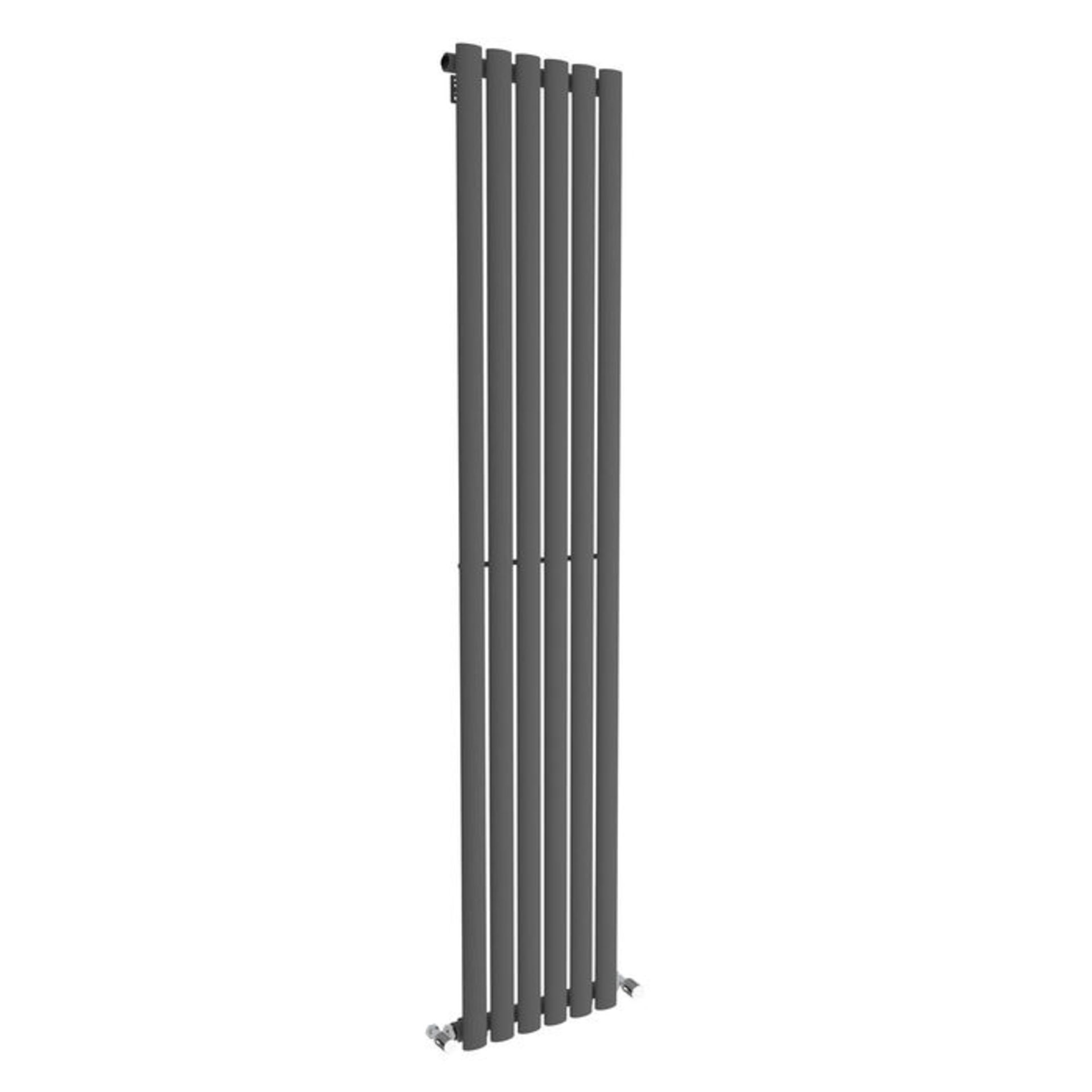 1800x480mm Anthracite Single Oval Tube Vertical Radiator. RRP £382.99. Made from high quality low - Image 3 of 3