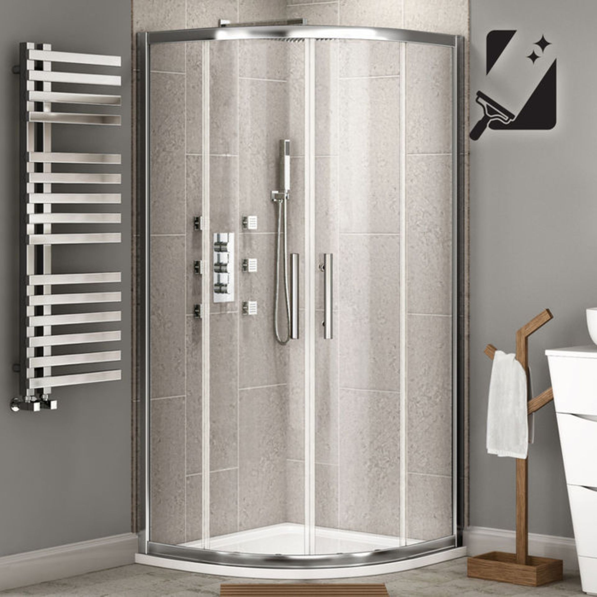 (DW17) 900x900mm - 8mm - Premium EasyClean Quadrant Shower Enclosure. RRP £359.99. 8mm EasyCle... - Image 5 of 5