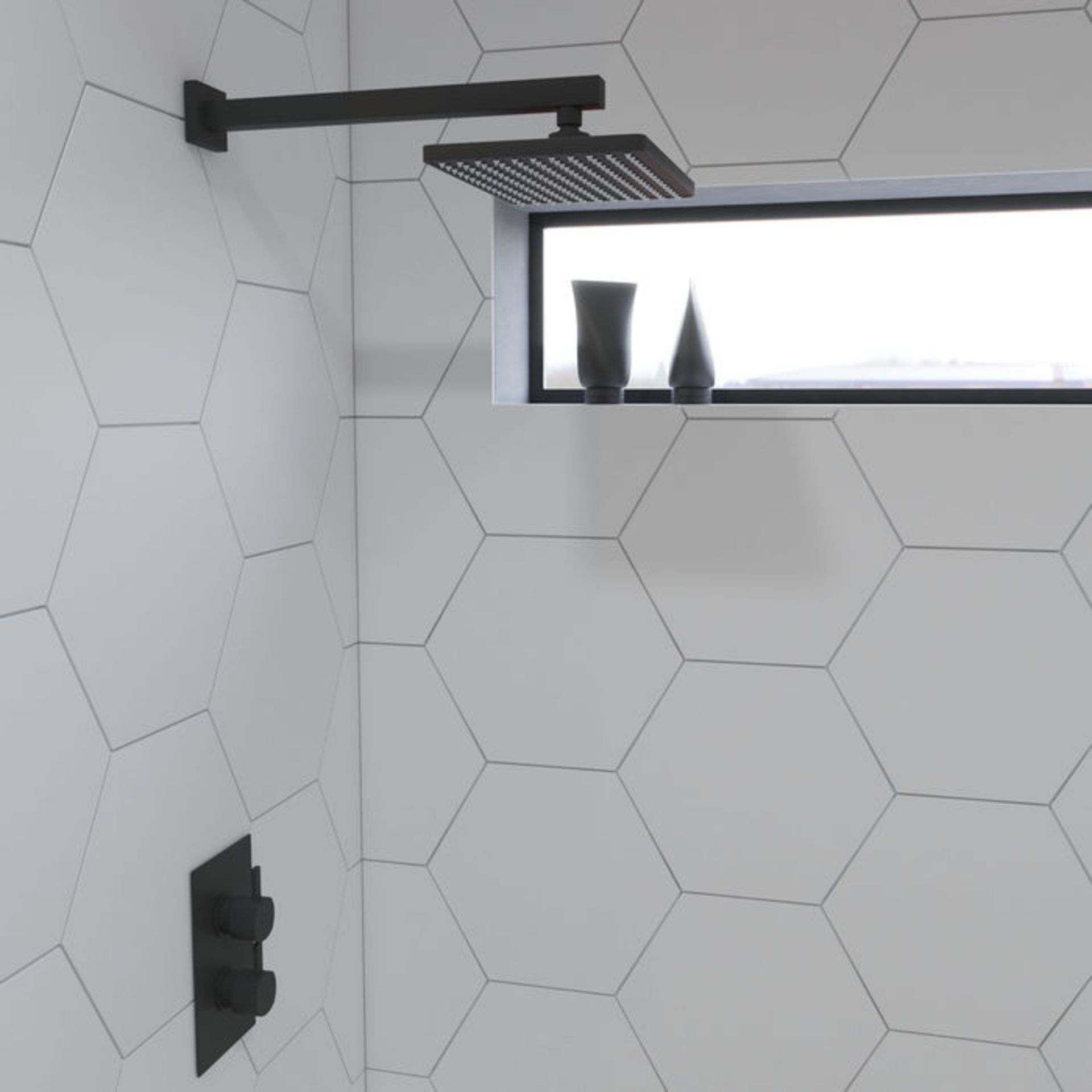 (CT203) Iker Matte Black Shower. Introducing The Hotel Collection - Everyday Eclectic Luxurious