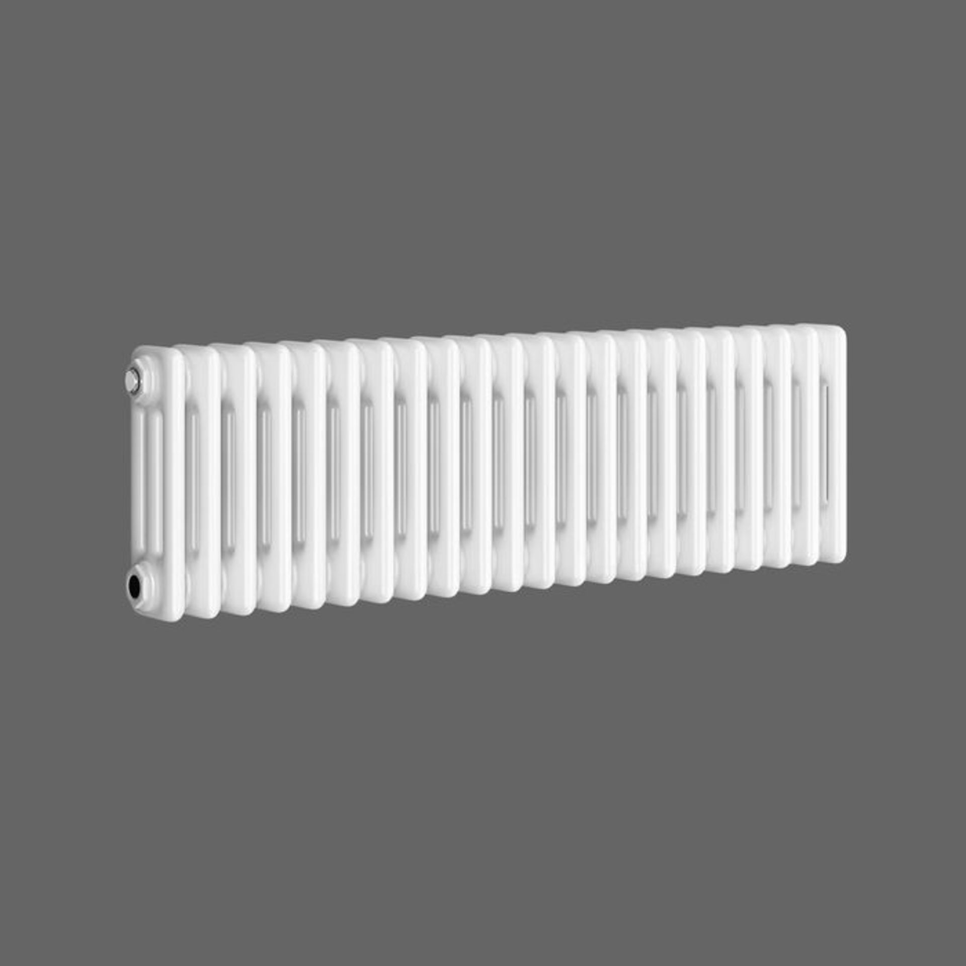 (LL152) 300x1042mm White Triple Panel Horizontal Colosseum Traditional Radiator. RRP £443.99. Made - Image 3 of 3