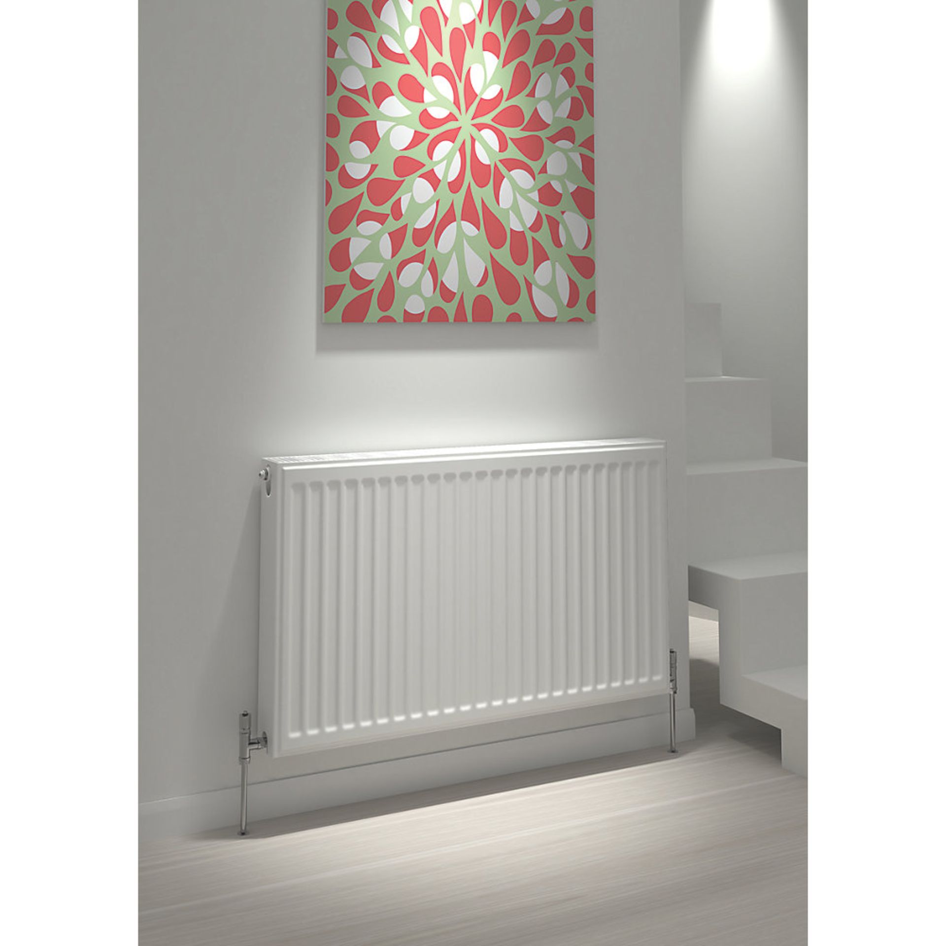 (LL154) 600 X 900MM KUDOX PREMIUM TYPE 11 SINGLE-PANEL SINGLE CONVECTOR RADIATOR WHITE. Single - Image 2 of 3