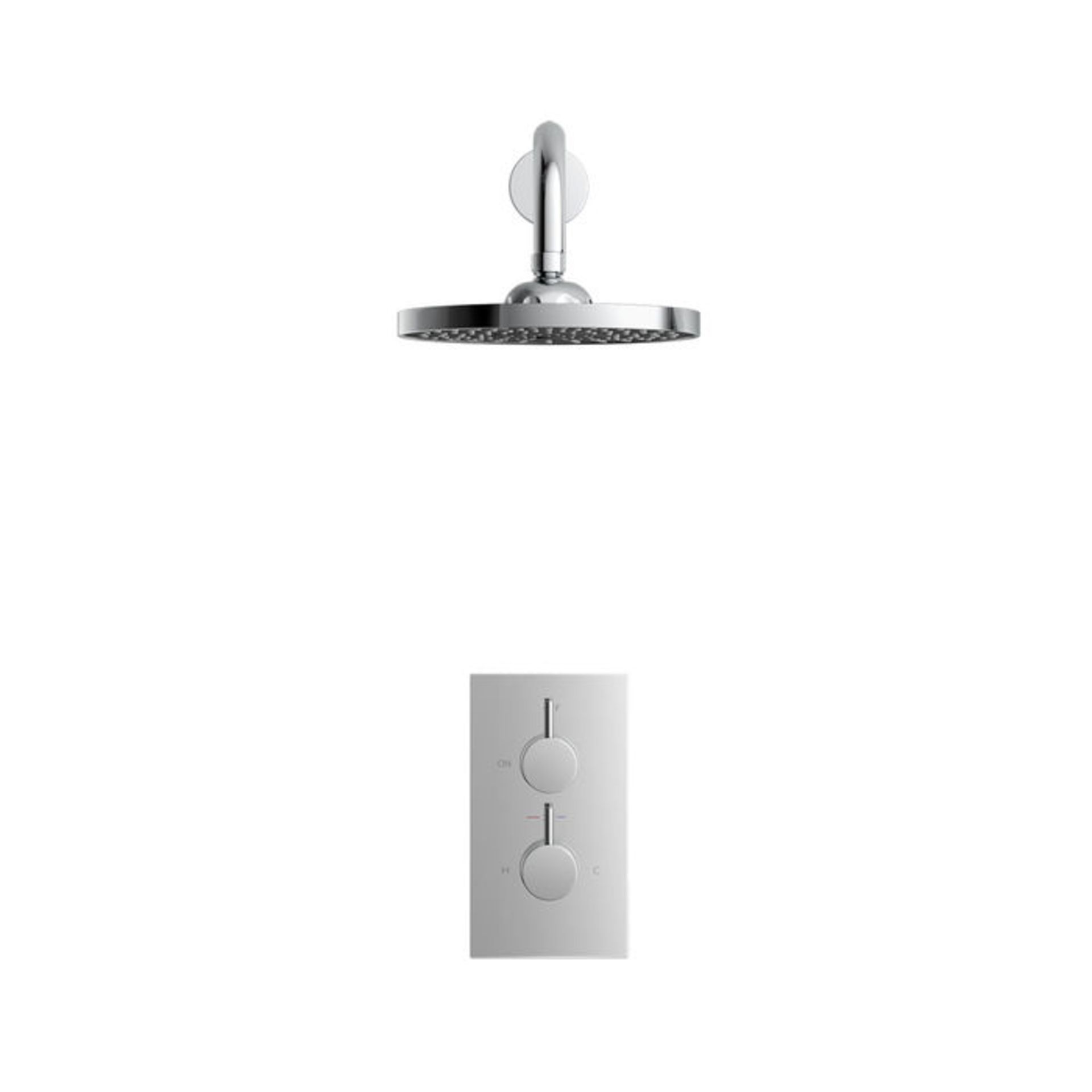 (CT201) Round Thermostatic Mixer Shower & Head. Enjoy the minimalistic aesthetic of a concealed - Image 2 of 2