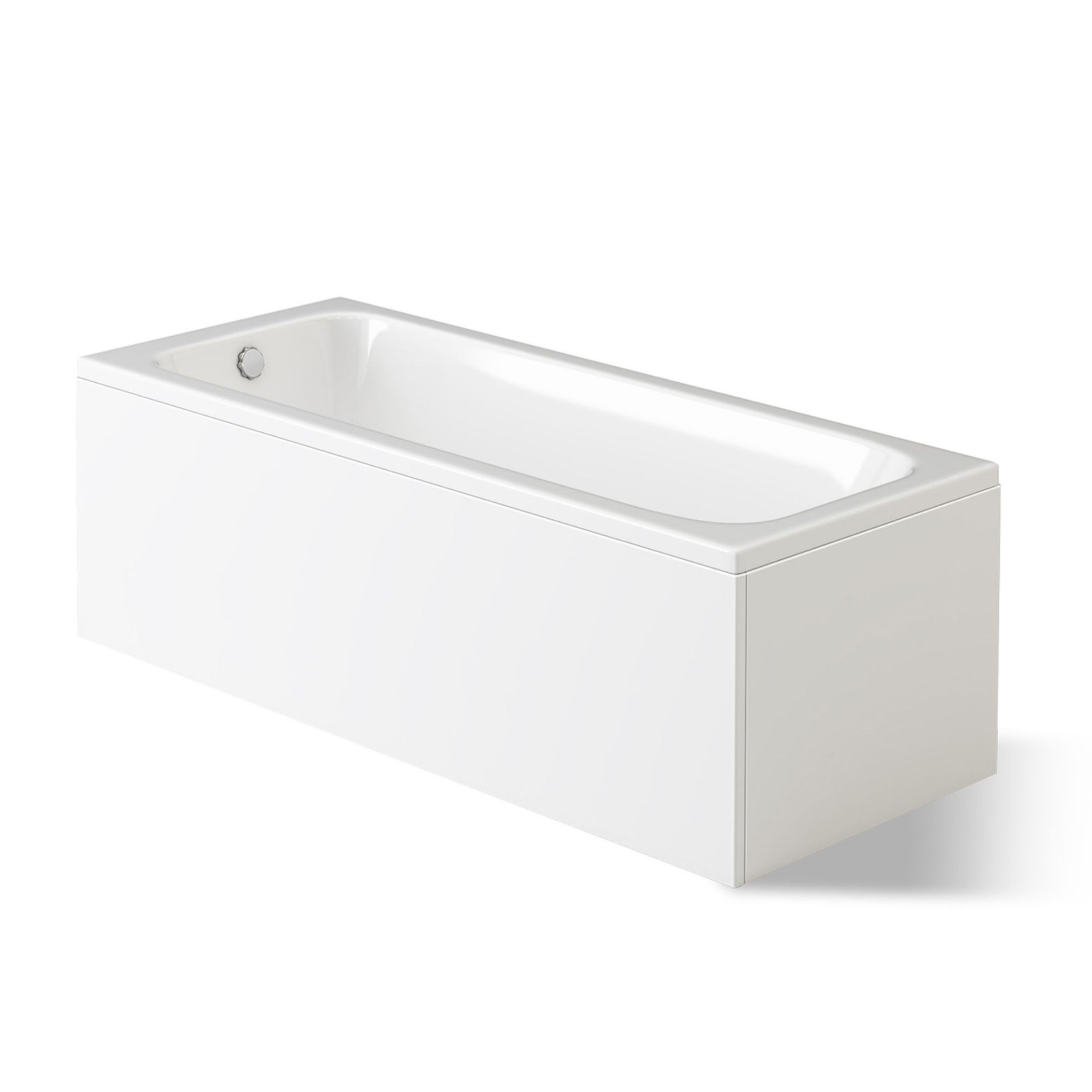 (XX108) ) 1700x700x390mm Round Single Ended Bath with Panel. RRP £299.99. Length: 1700mm Cons... - Image 2 of 3