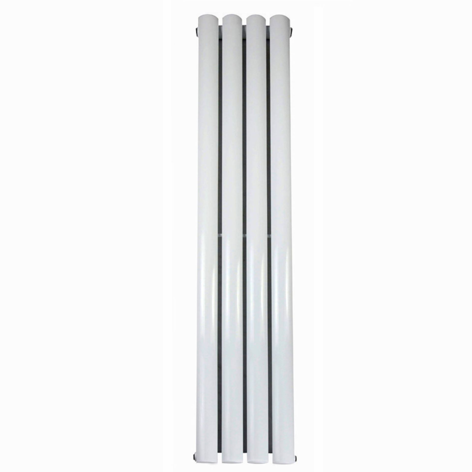 (CT53) 1600x240mm Gloss White Single Oval Tube Vertical Radiator. RRP £274.99. Made from high - Bild 3 aus 3