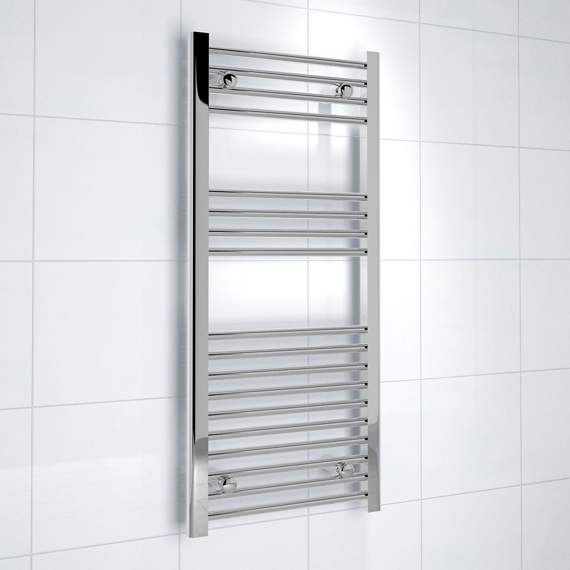 (CT123) 1000 X 450MM Kudox Silver Electric Towel heater. A great towel warmer not only heats your - Image 2 of 3
