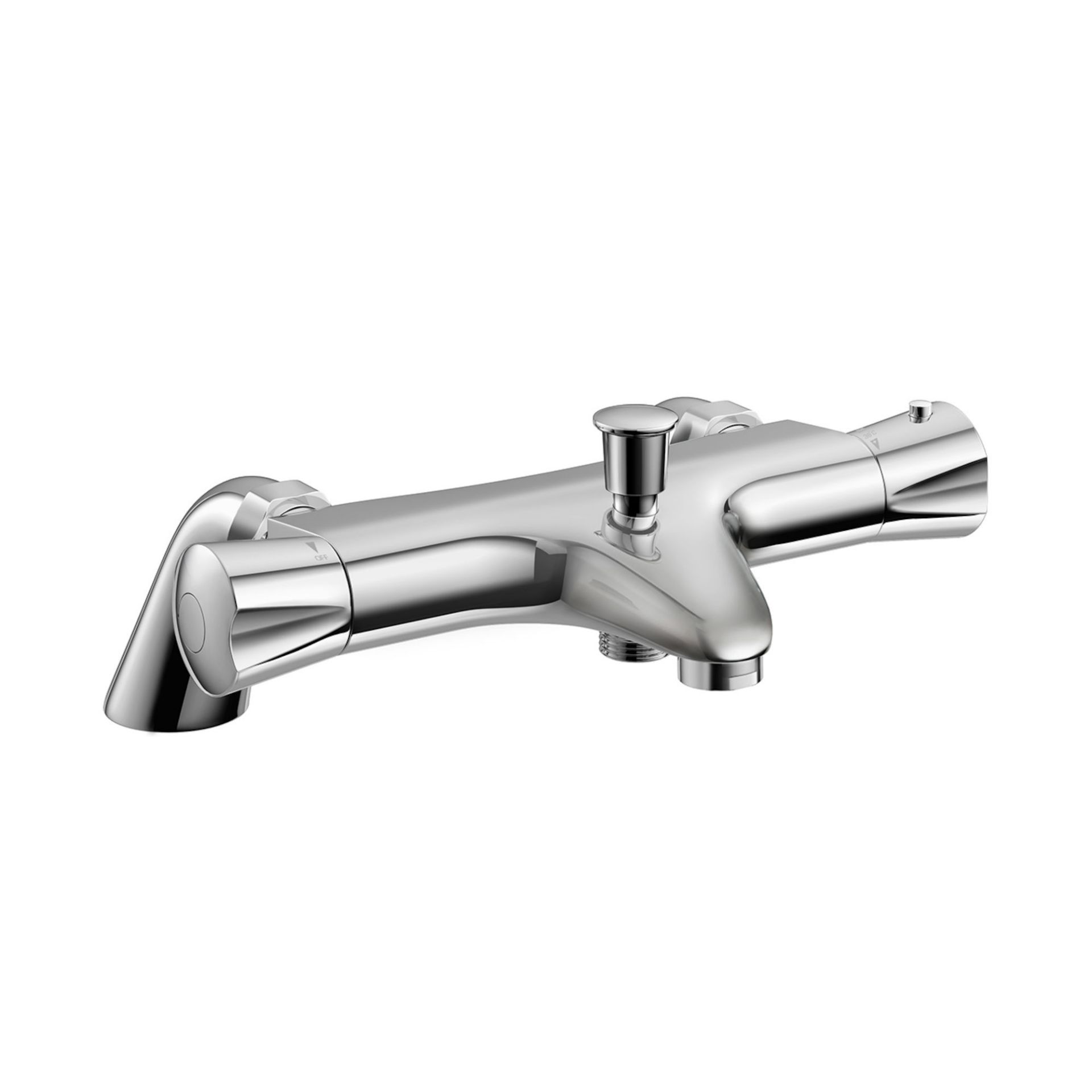 (D1008) Deck Mounted Shower Mixer with Bath Filler Chrome Plated Solid Brass Mixer Thermostat...