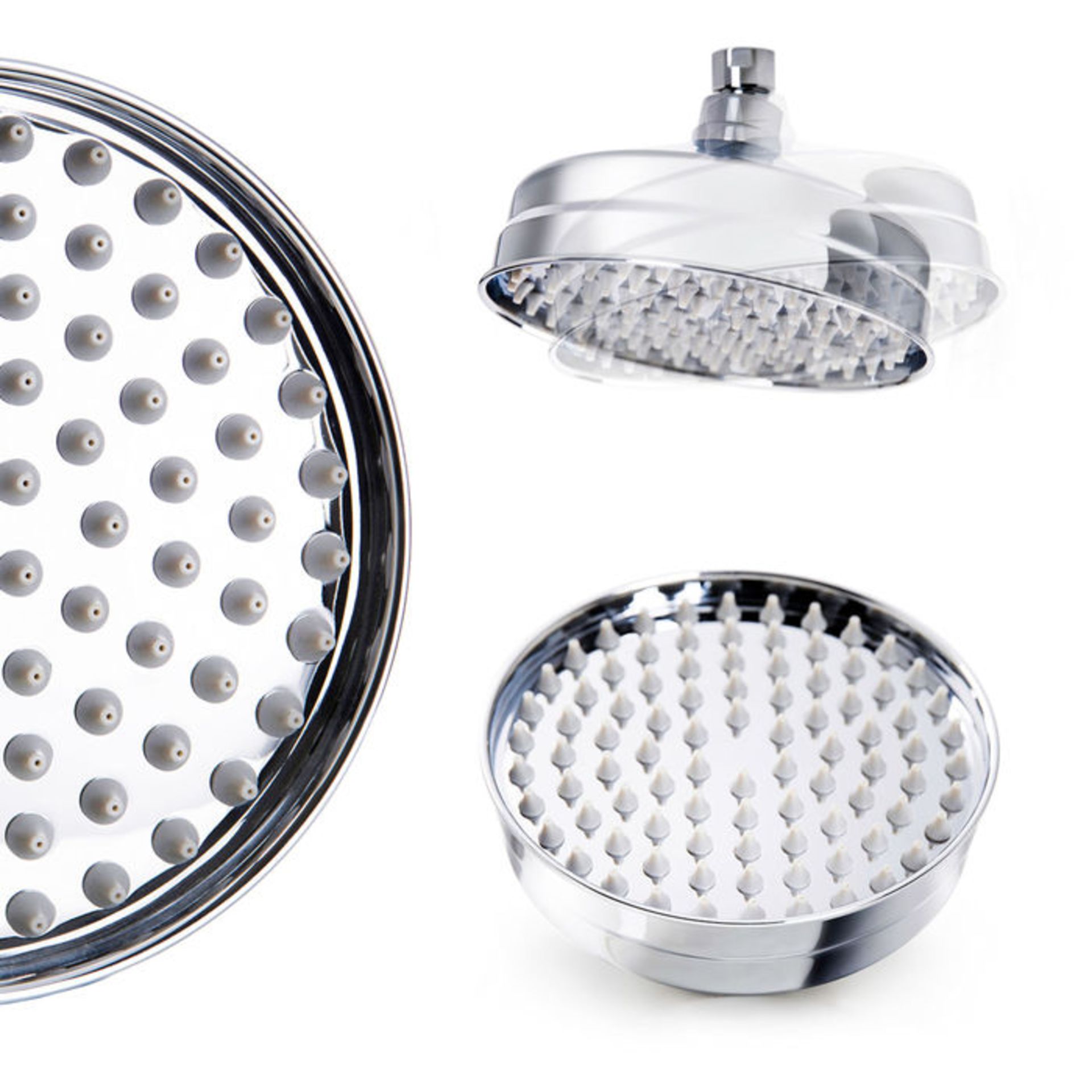 (D1016) 200mm Stainless Steel Traditional Round Shower Head. Finished in high quality polished ...