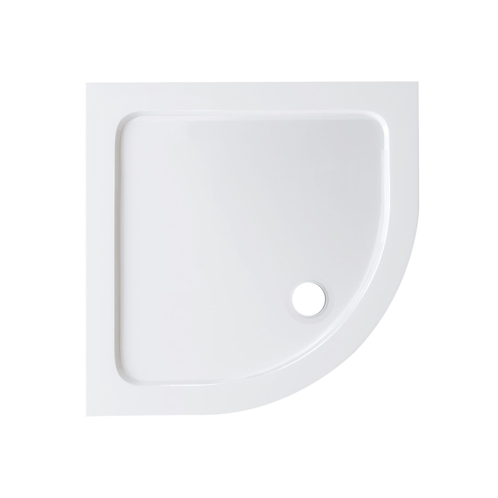 (MQ98) 900x900mm Quadrant Ultra Slim Stone Shower Tray. Low profile ultra slim design Gel coa...