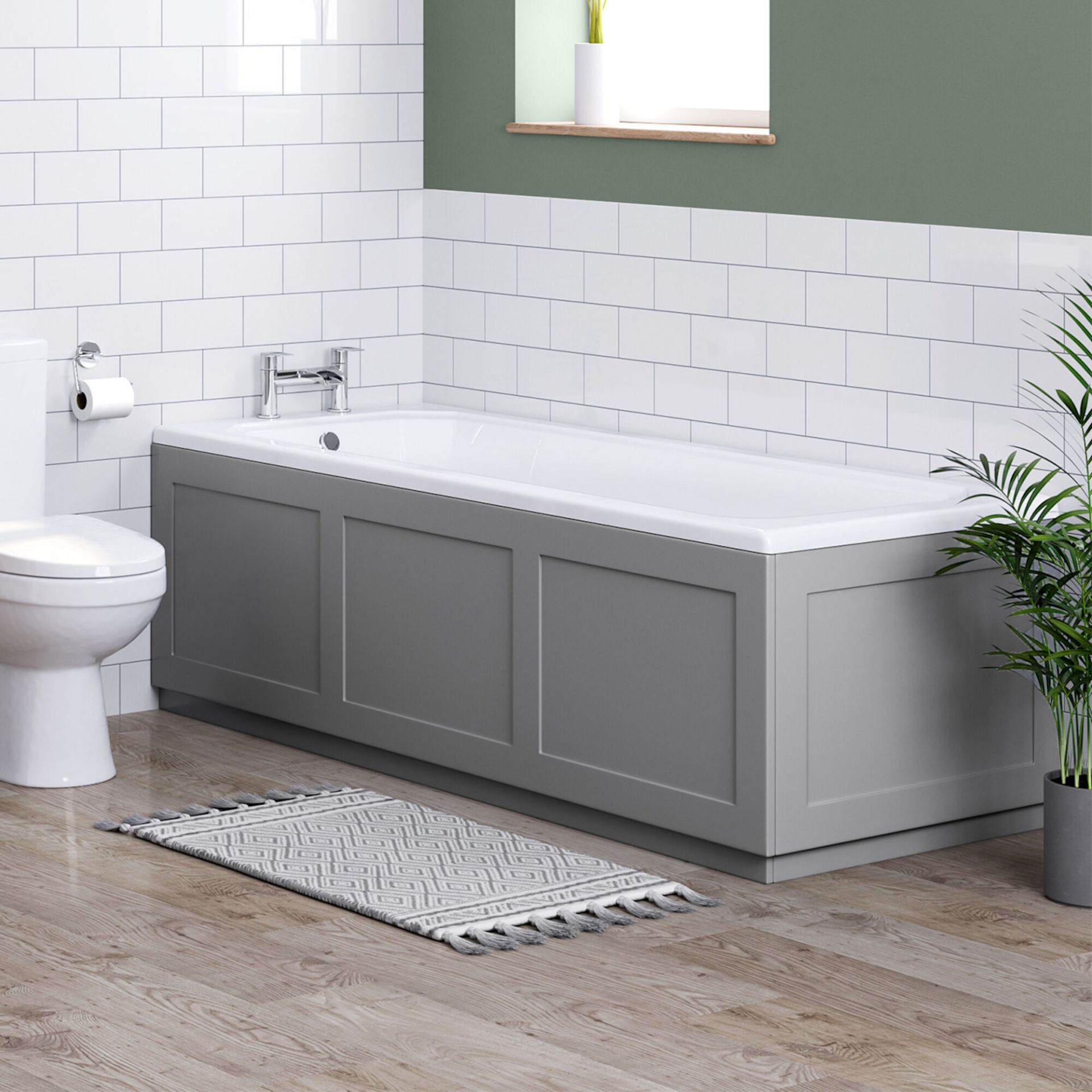 (DW66) 1800mm Melbourne Straight Bath Front Panel - Earl Grey. RRP £109.99. Traditional Earl G...