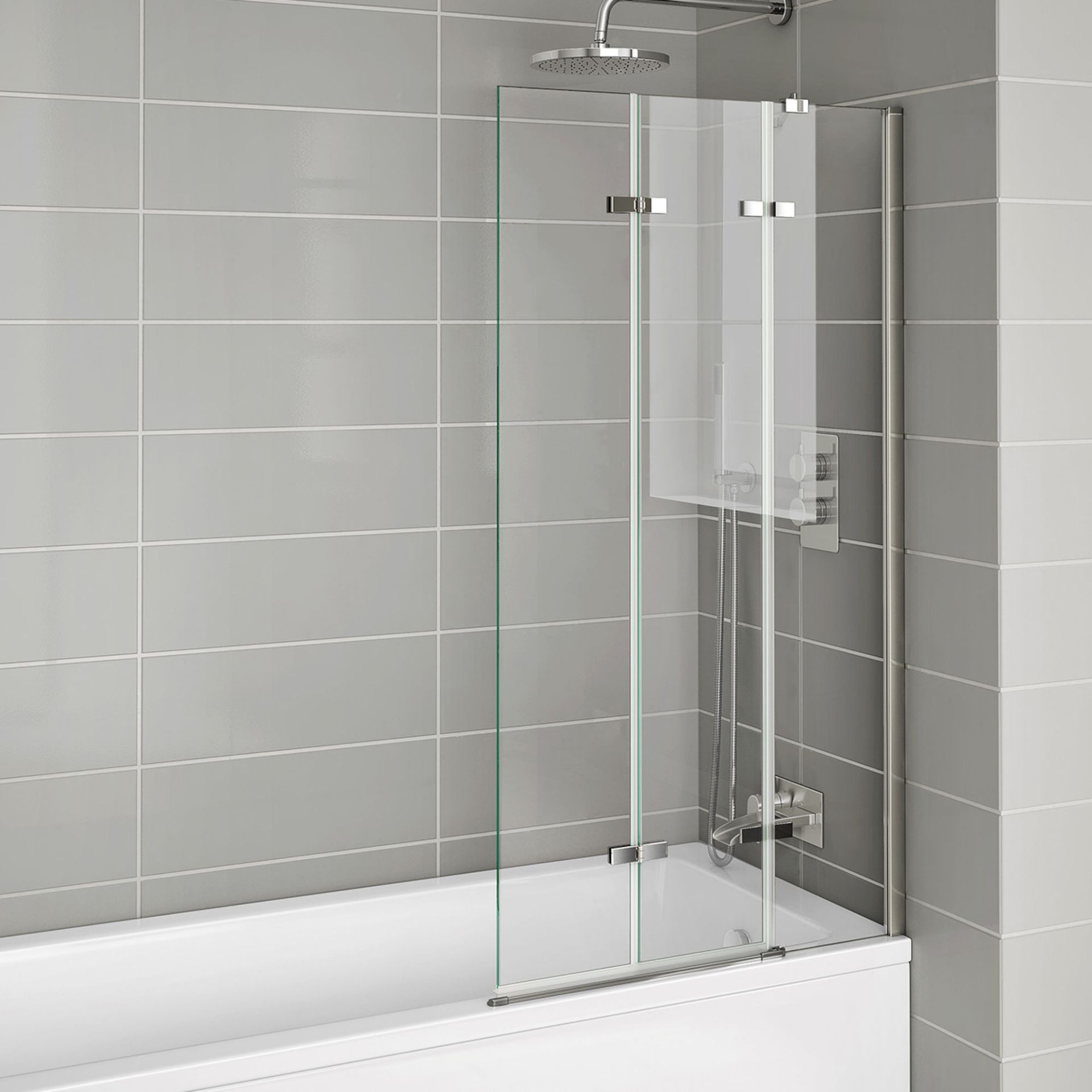 (MQ67) 800mm Right Hand Folding Bath Screen - 6mm. RRP £249.99. EasyClean glass - Our glass ha...