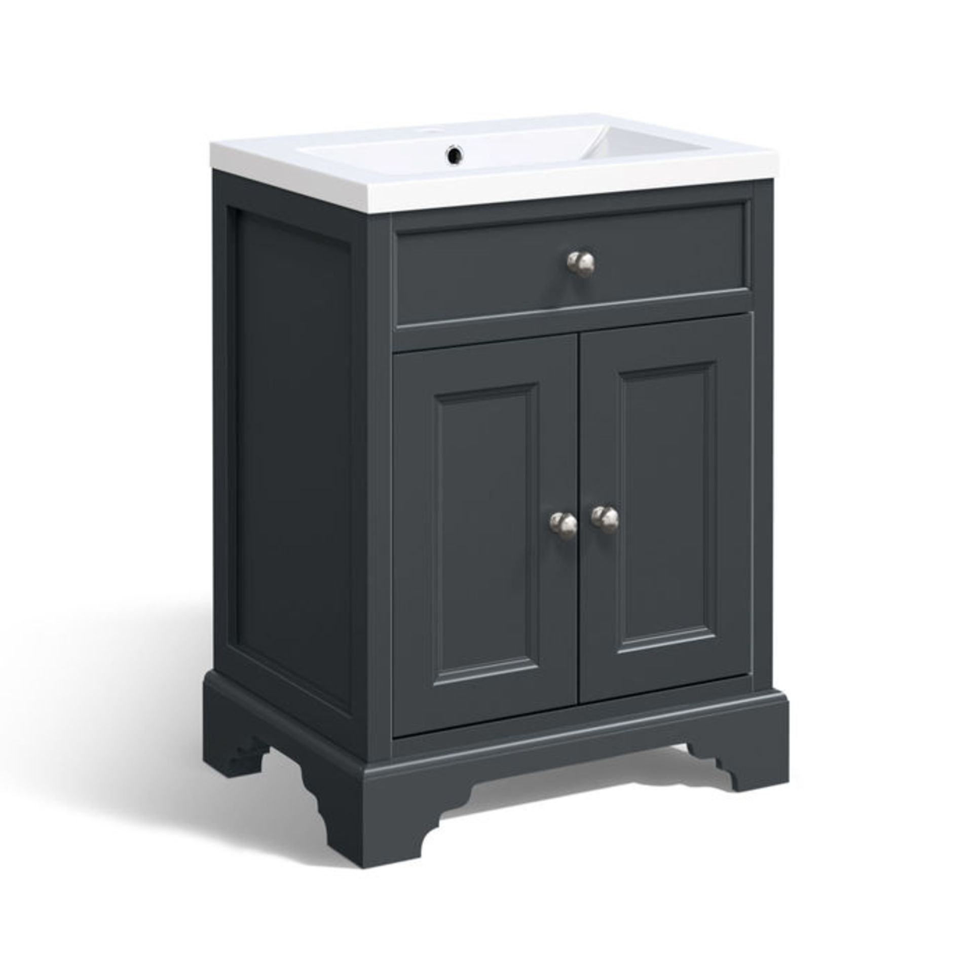 (MQ27) 600mm Loxley Charcoal Vanity Unit - Floor Standing. RRP £799.99. Comes complete with ba... - Image 5 of 5