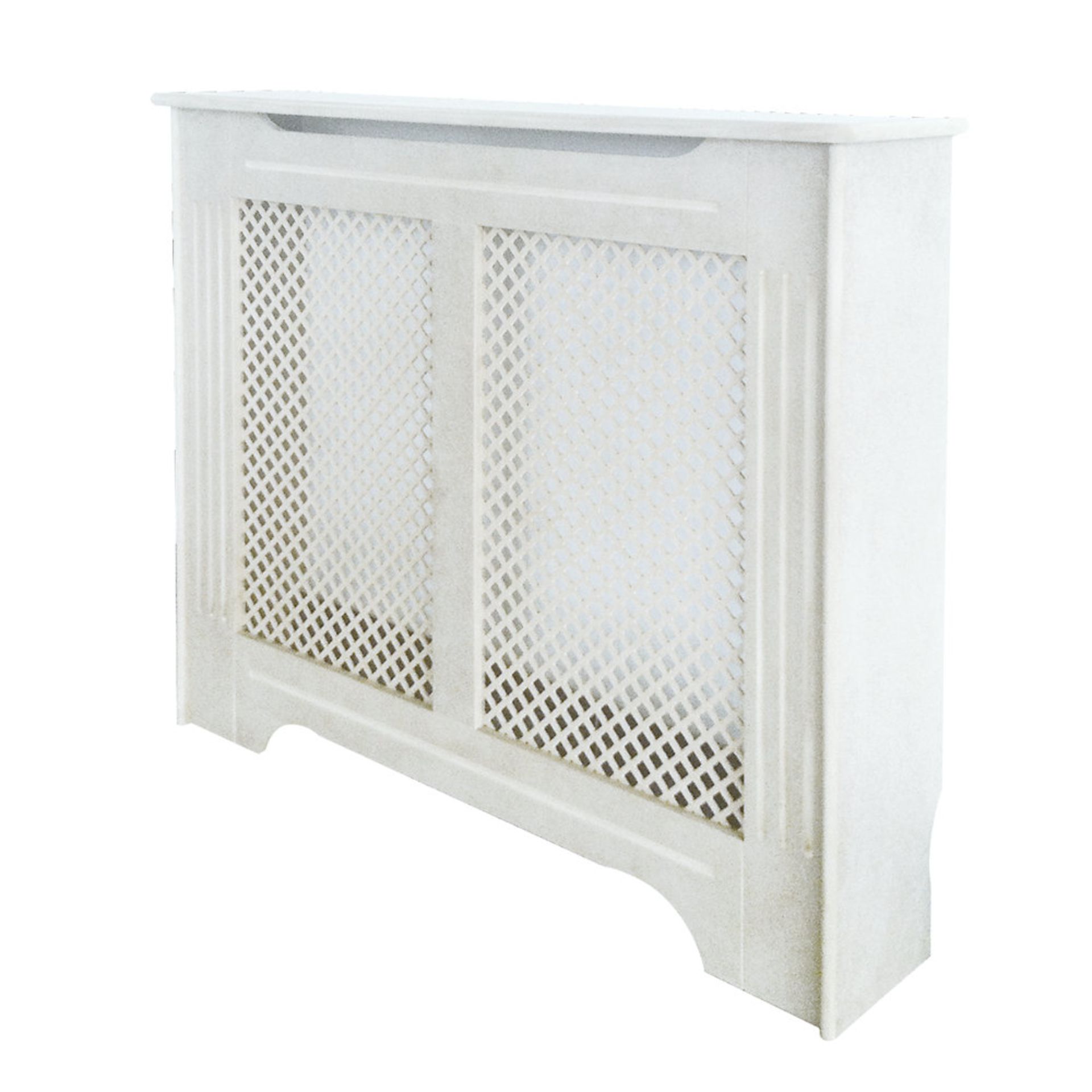 (XX125) 1020 X 210 X 868MM VICTORIAN RADIATOR CABINET WHITE. White finish. Provides a practical...