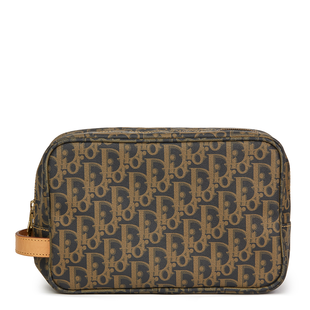 Brown Monogram Coated Canvas Pouch