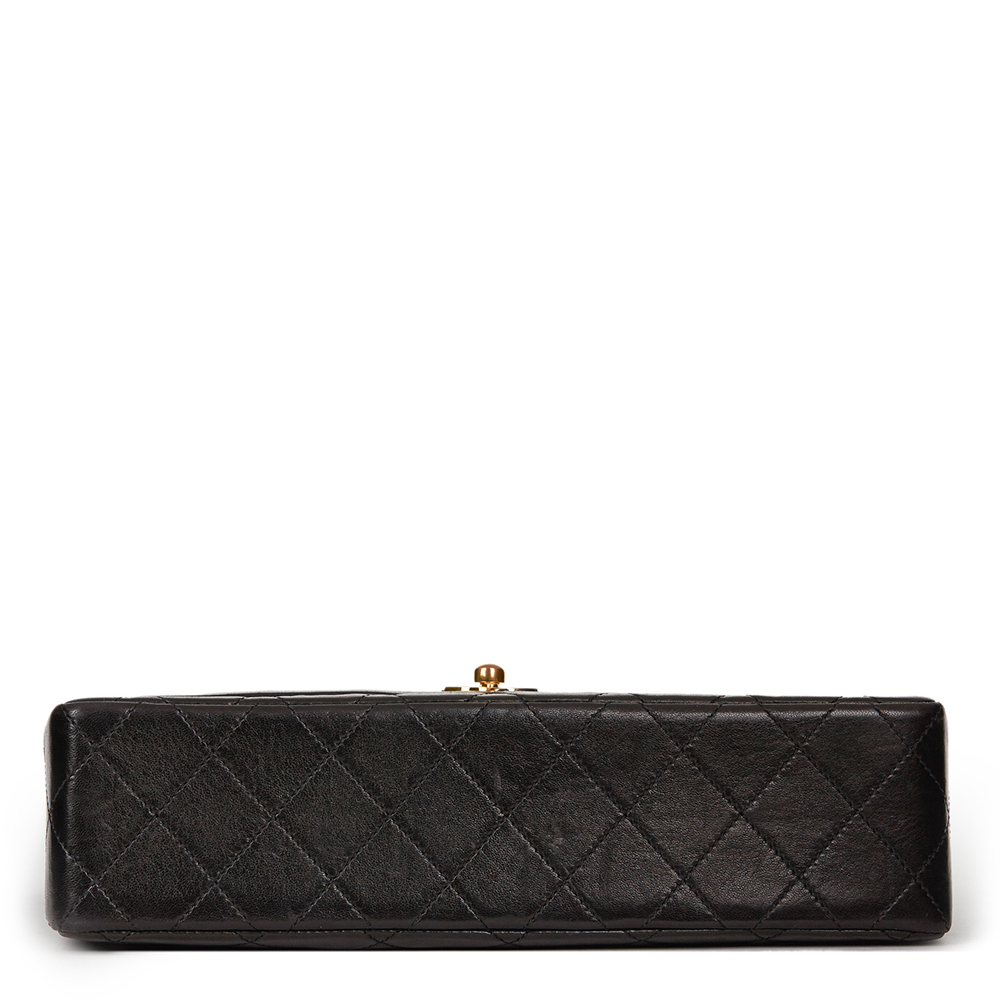 Black Quilted Lambskin Vintage Medium Paris Limited Double Flap Bag - Image 9 of 12