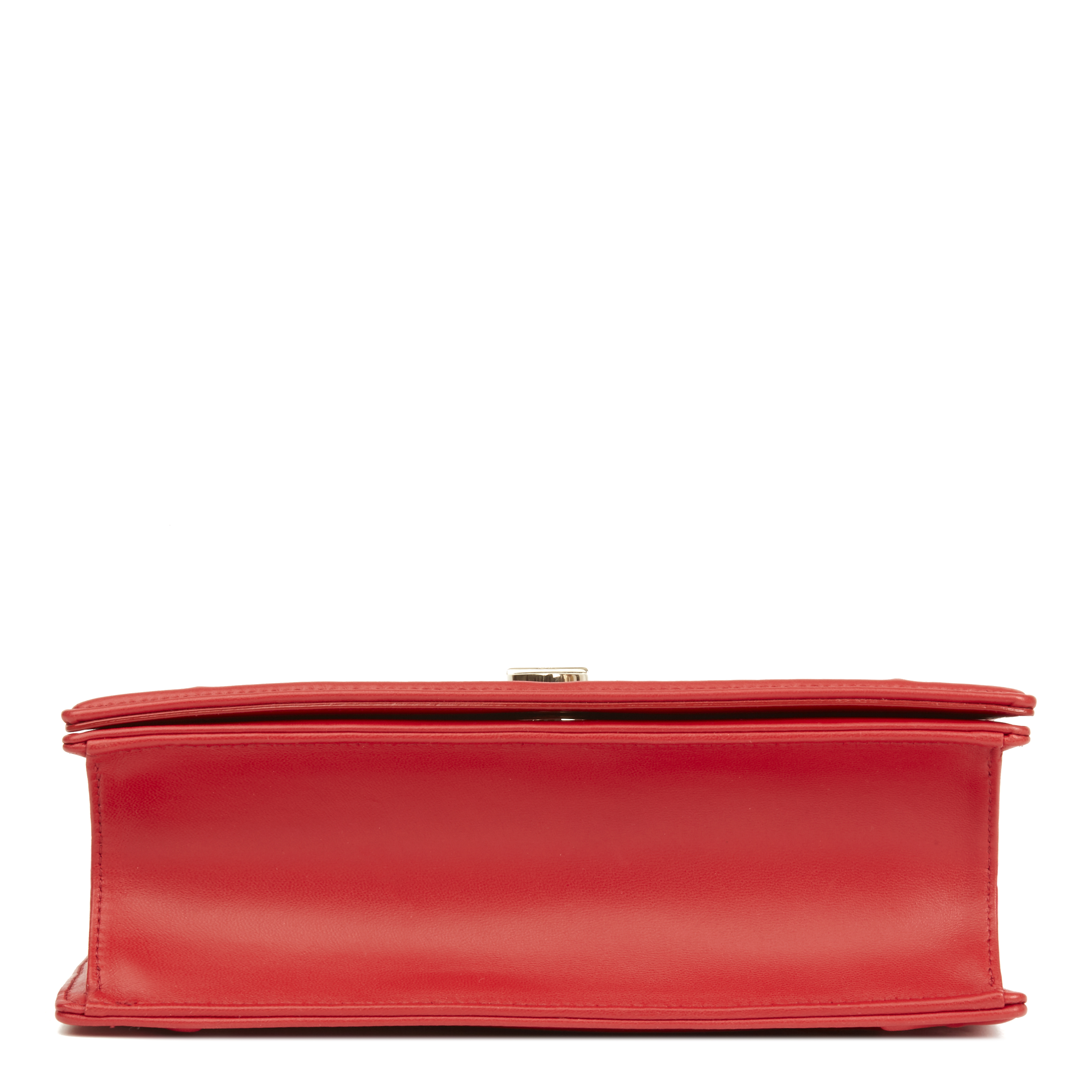 Red Lambskin Eyelet Diorama Flap Bag - Image 11 of 11