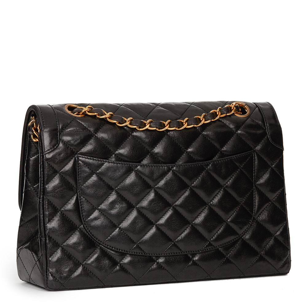 Black Quilted Lambskin Vintage Medium Paris Limited Double Flap Bag - Image 10 of 12