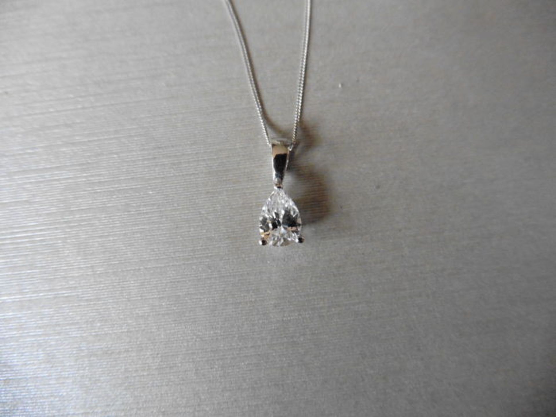 0.40Ct Diamond Pendant With A Pear Shaped Diamond