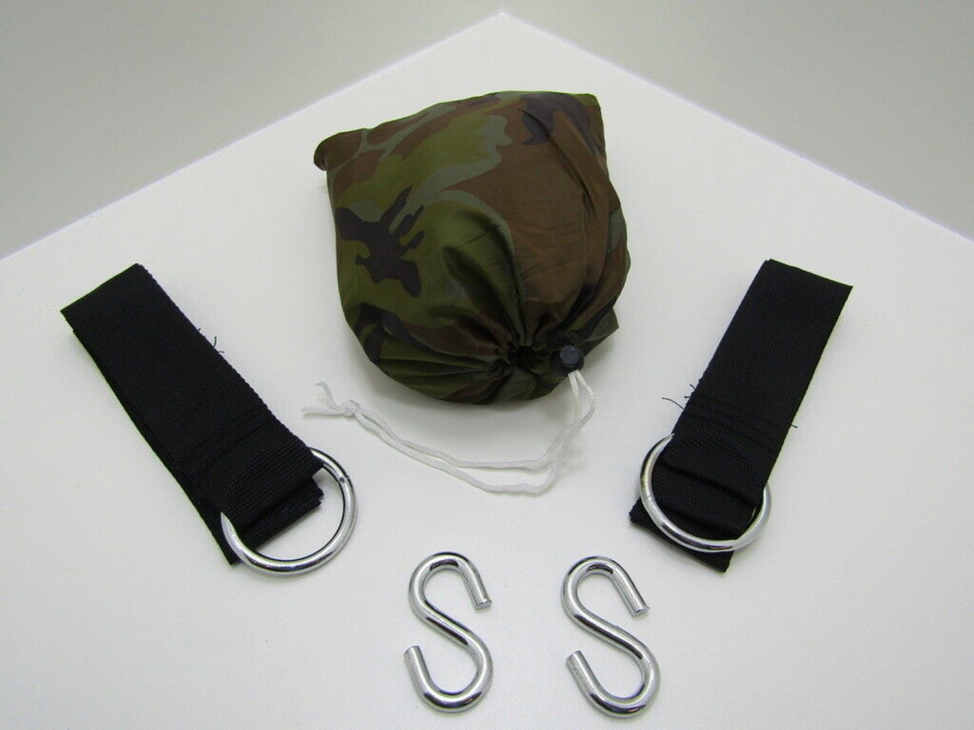 VonHaus Single Outdoor Hammock With Heavy Duty Tree Straps. Camouflage Design. - Image 2 of 4