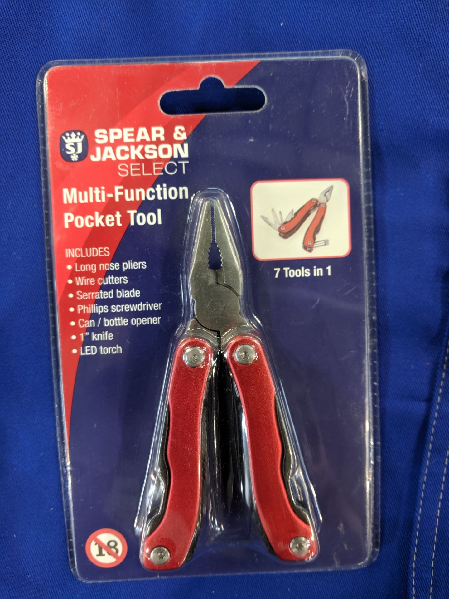 10pcs x Spear and Jackson multi utility knife with screwdriver