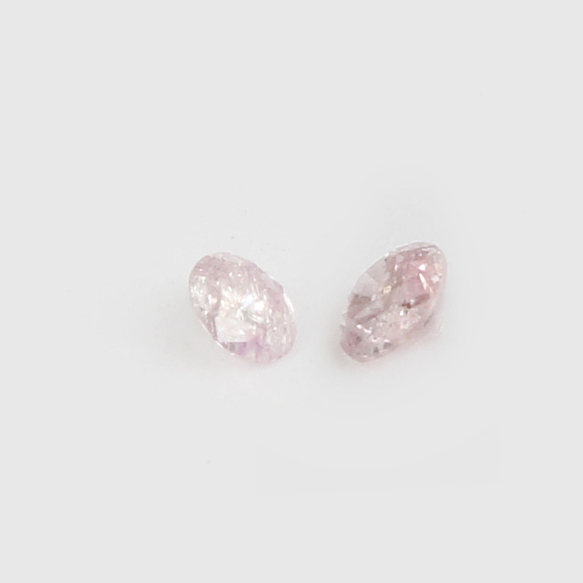 IGI Certified Pair Fancy Light Pink Diamonds Untreated - Image 3 of 7