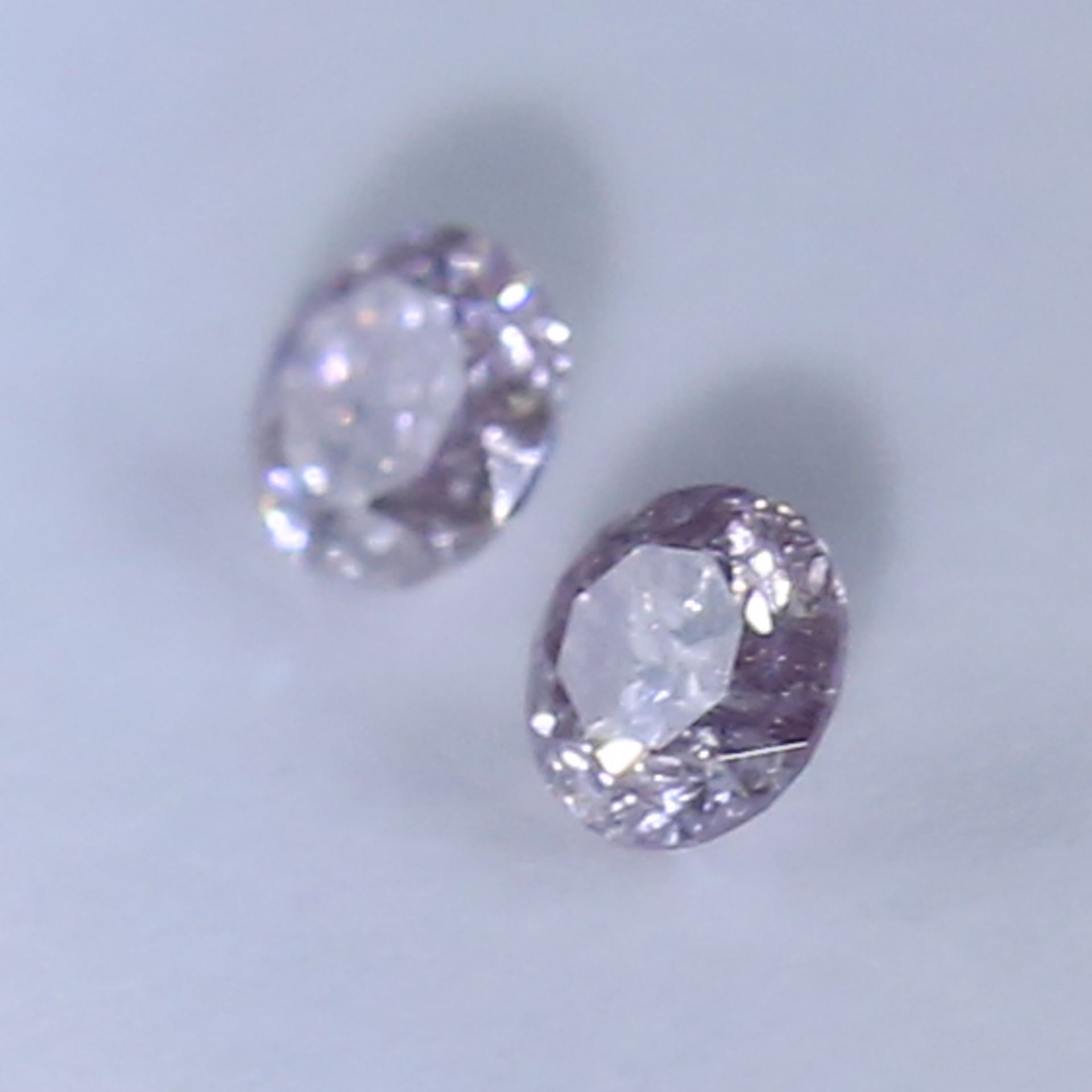 IGI Cert. Diamonds Pair Light Pink Brown I 2 UNTREATED - Image 3 of 5